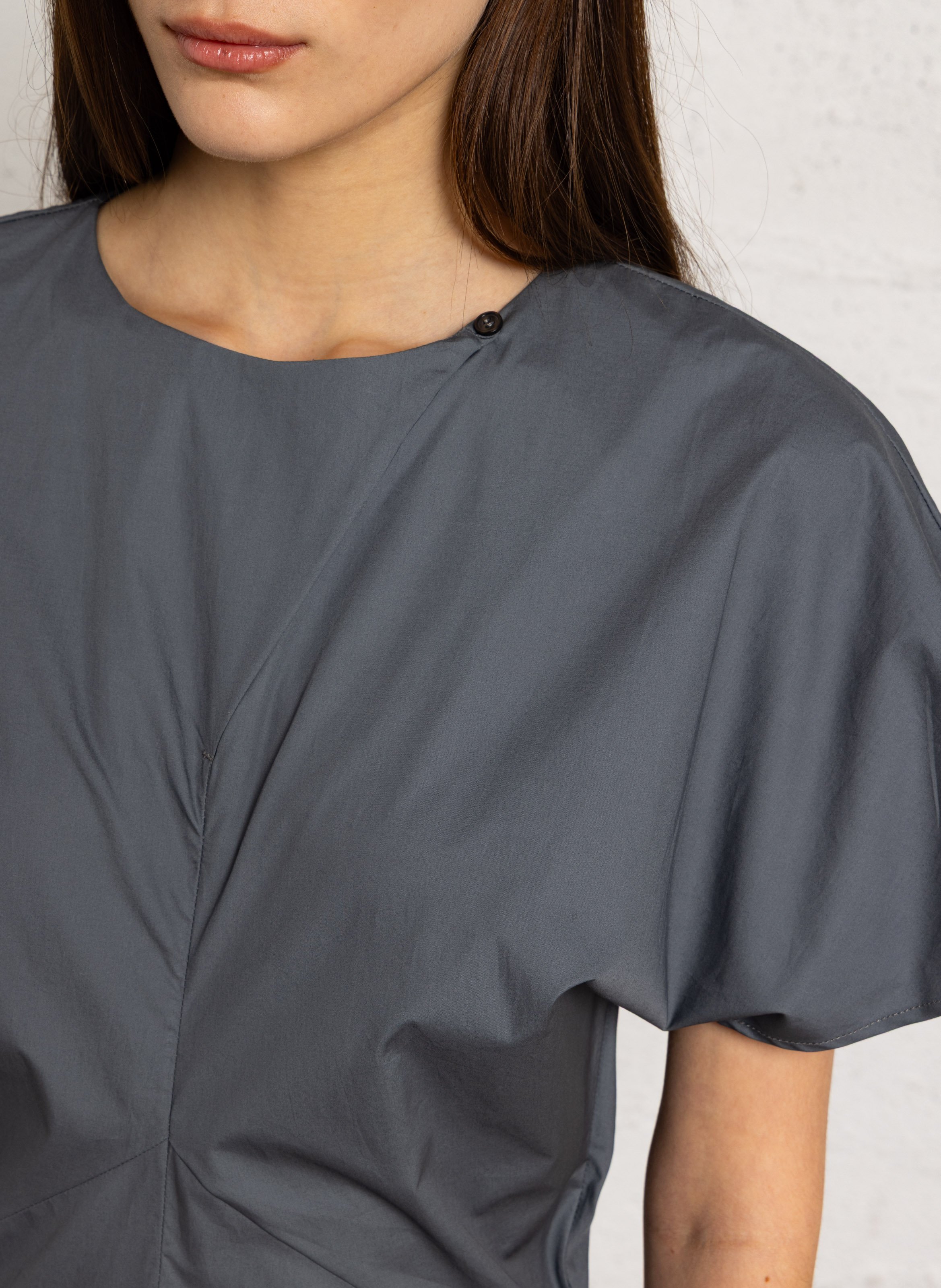 Robe longue ajustée en coton ella SOEUR Gris