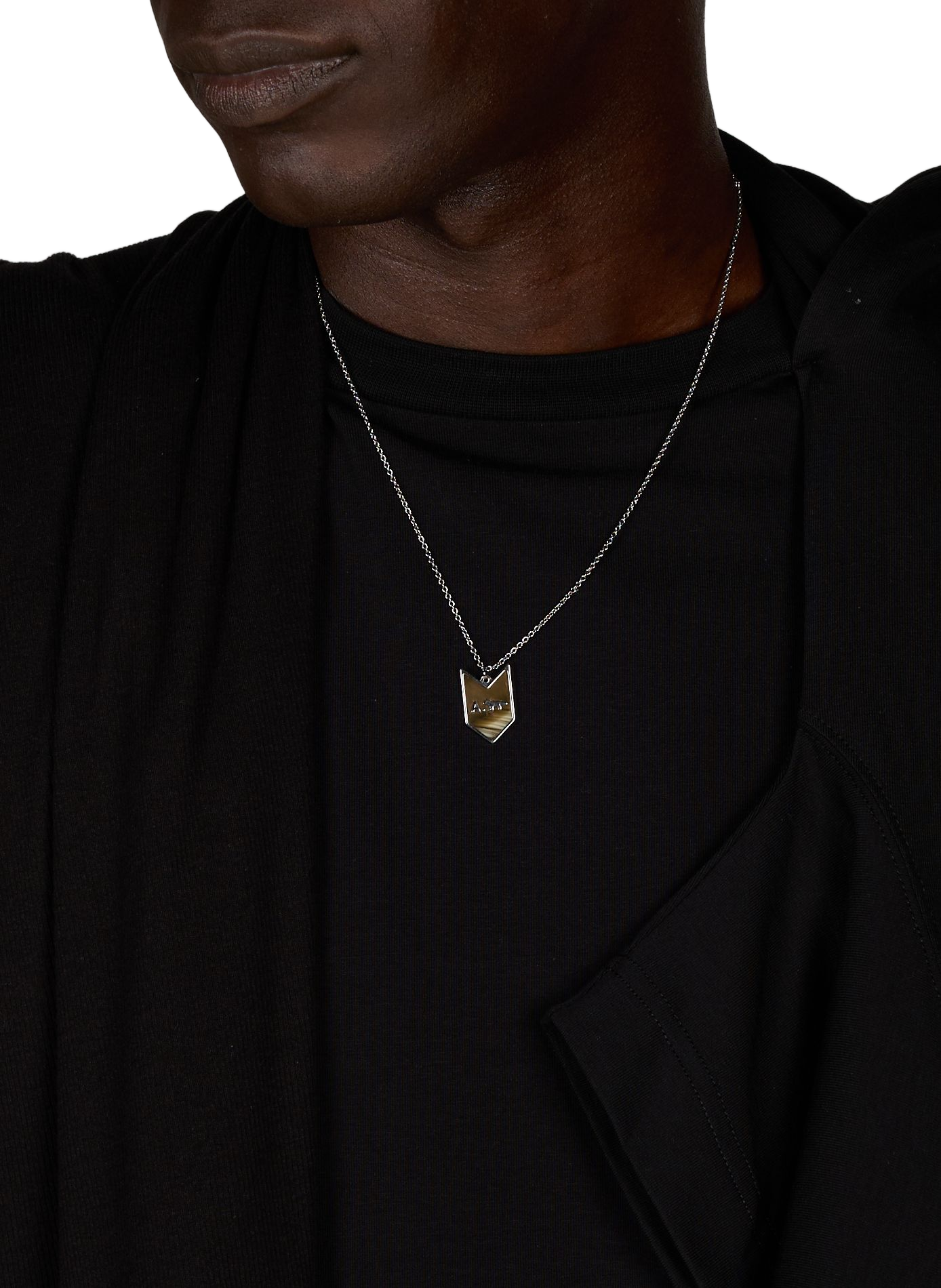 Anhänger mit Logo-Kette MAISON KITSUNÉ Silber