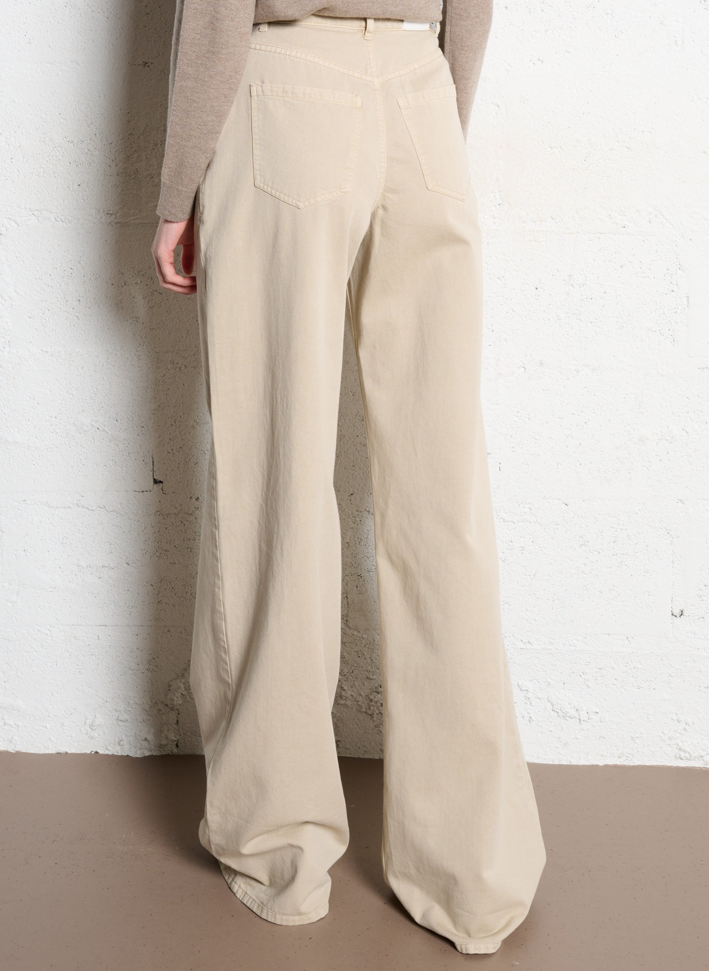 Pantalon large e, coton piper IKKS Beige