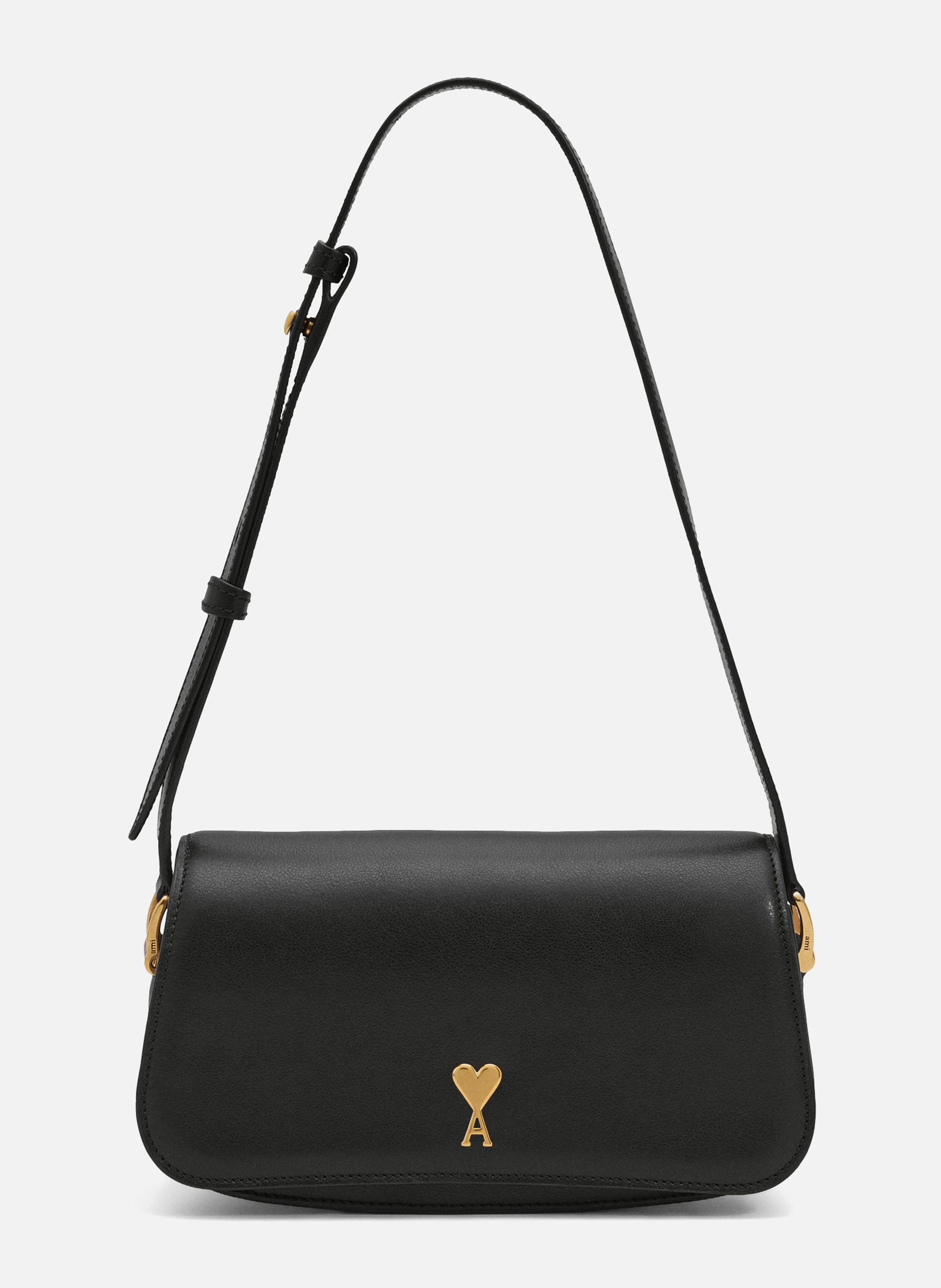 Sac porté épaule paris paris unisexe en cuir de vachette AMI PARIS Noir