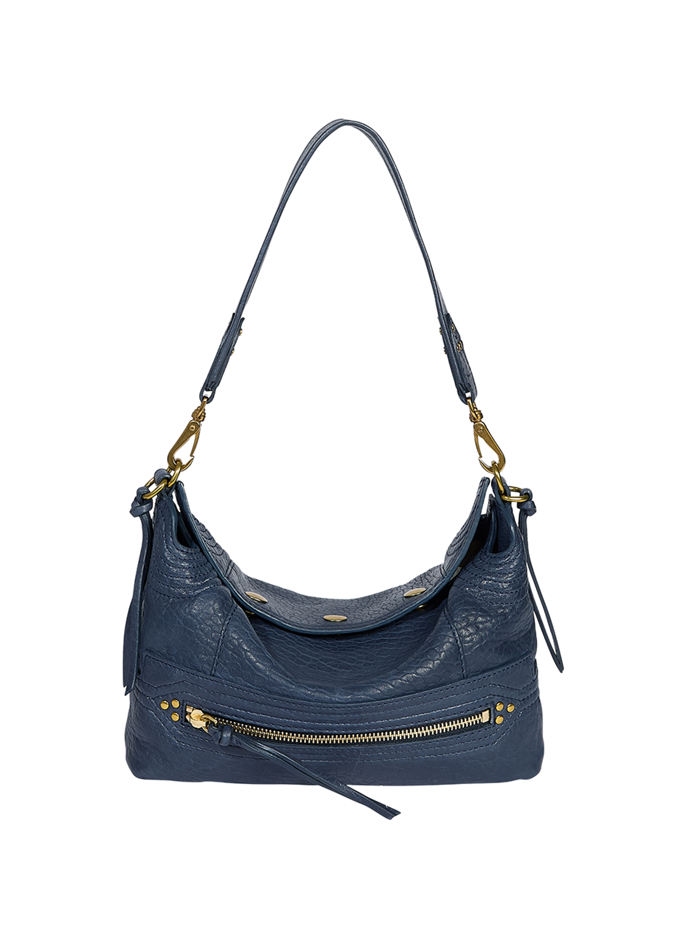 Sac Lucky Hobo Small en cuir d'agneau JÉRÔME DREYFUSS Bleu