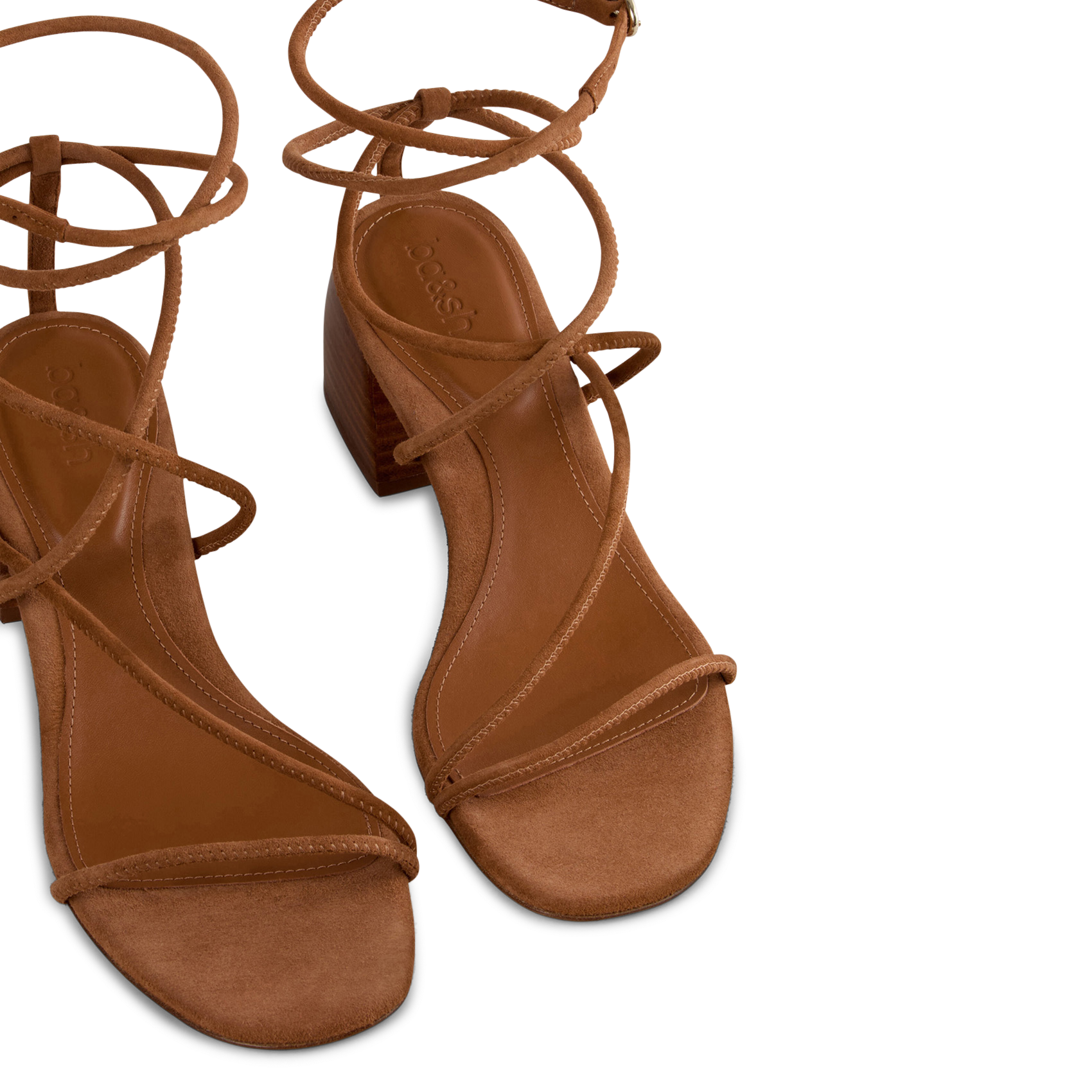 Sandalen met hak van suèdeleer Caya BA&SH Bruin