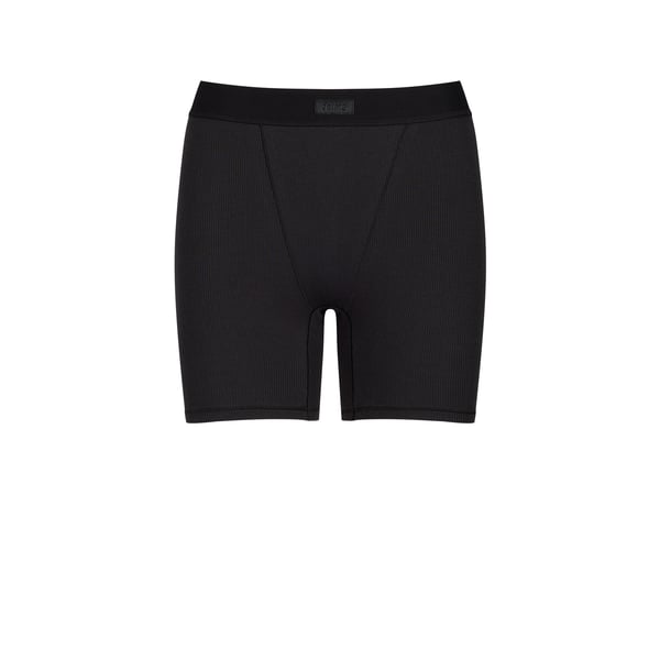 Lot de 3 boxers côtelés à taille haute en coton mélangé Lot de 3 boxers côtelés à taille haute en coton mélangé