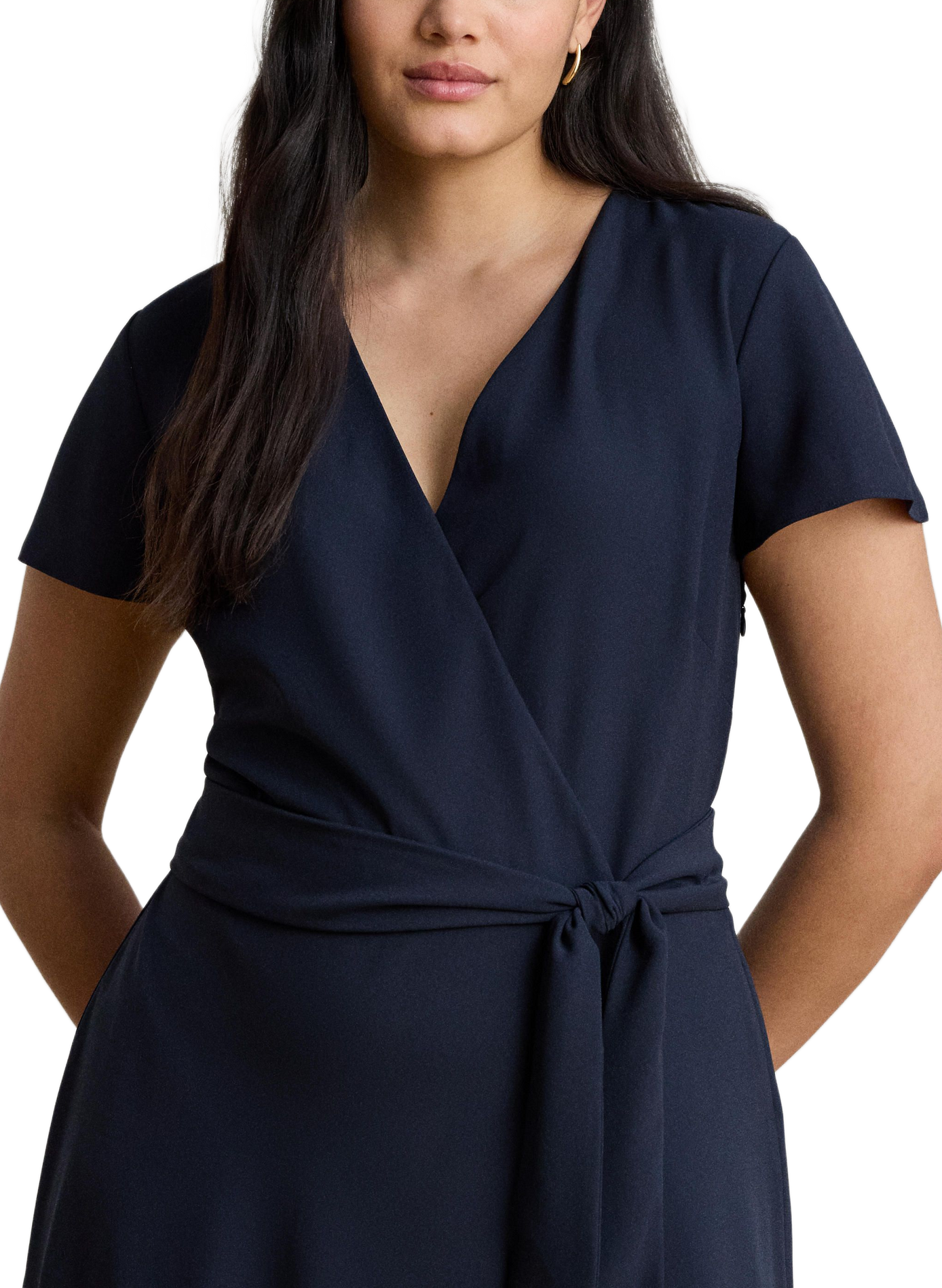 Robe portefeuille fluide LAUREN Bleu