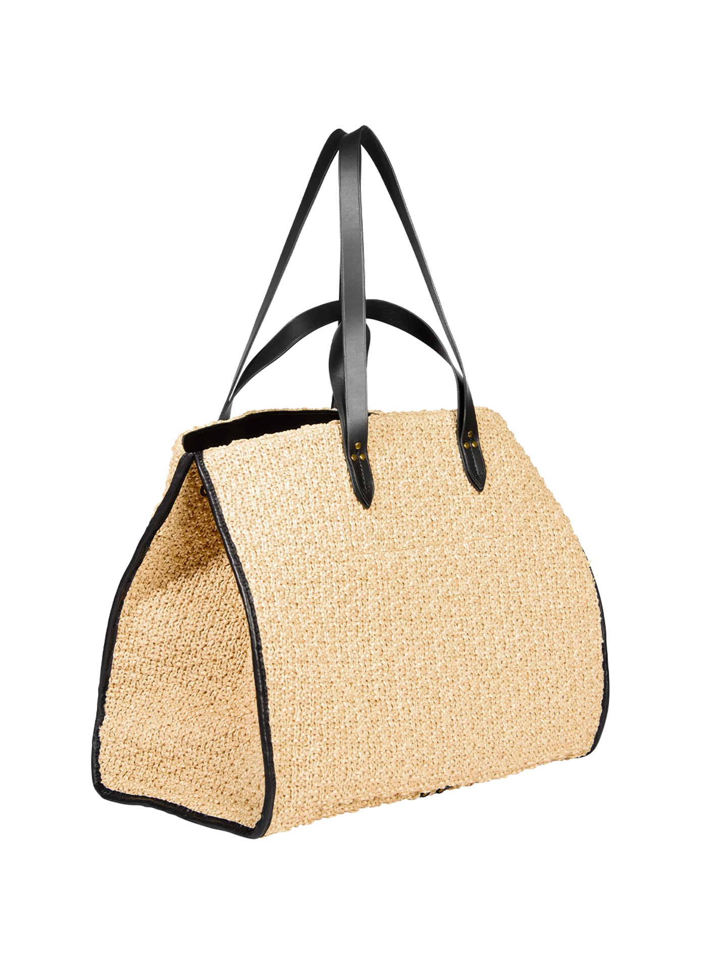 Einkaufstasche Leon L aus Raffia und Leder JÉRÔME DREYFUSS Beige
