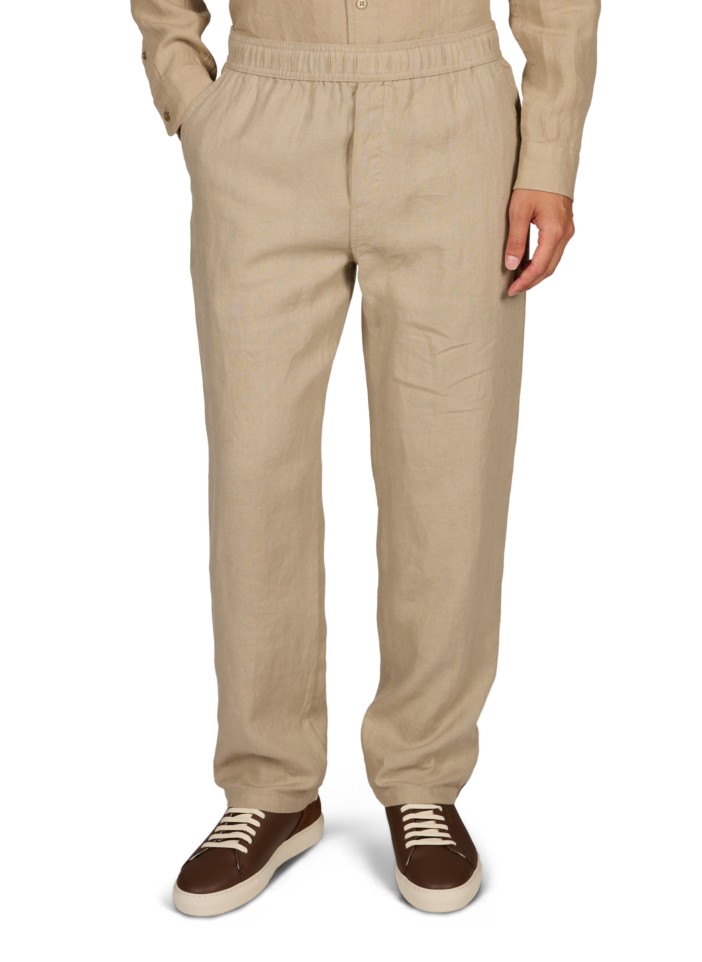 Hochtaillierte einfarbige Hose SAMSOE SAMSOE Beige