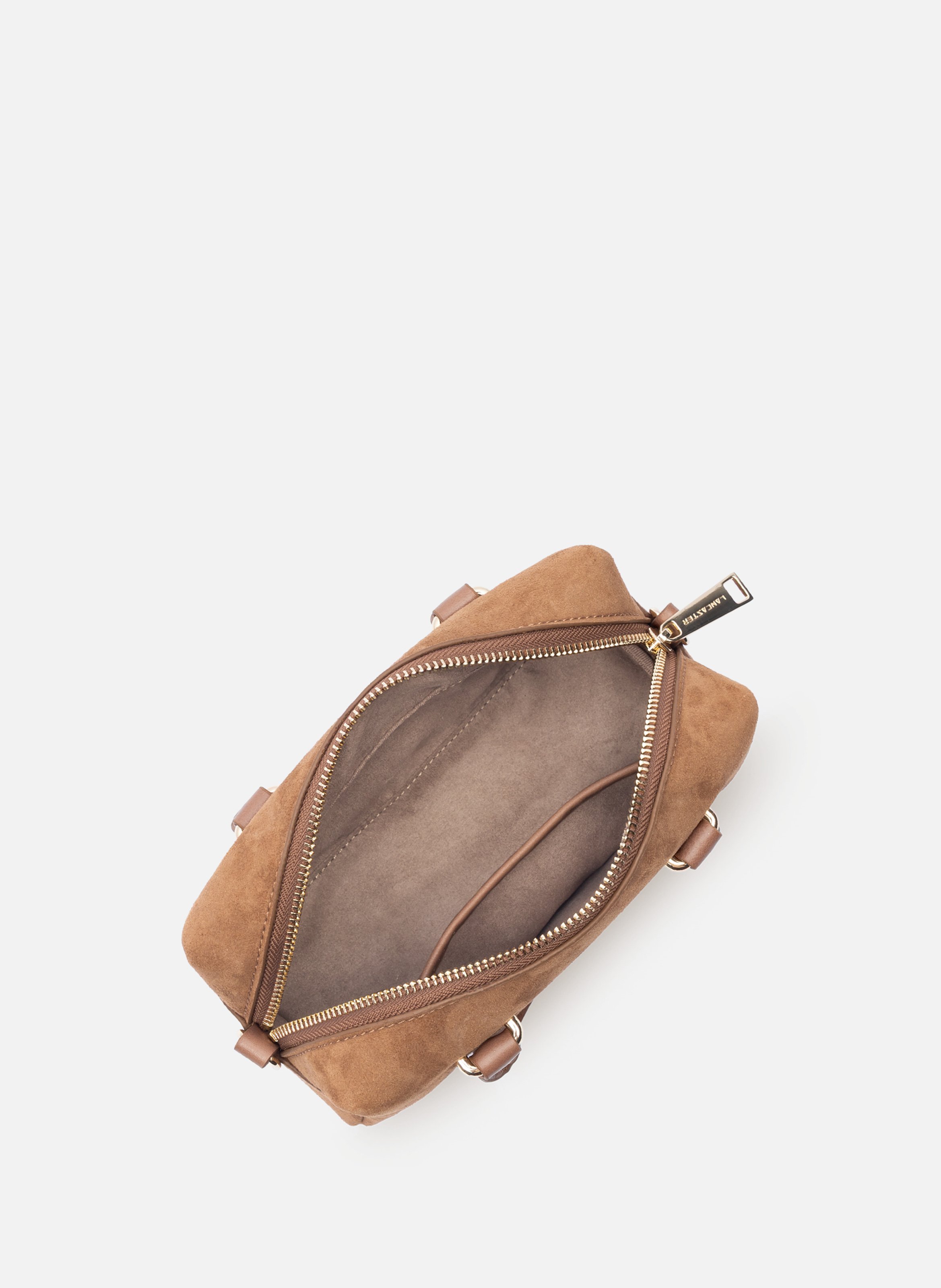 Sac à main - suède cube LANCASTER Marron
