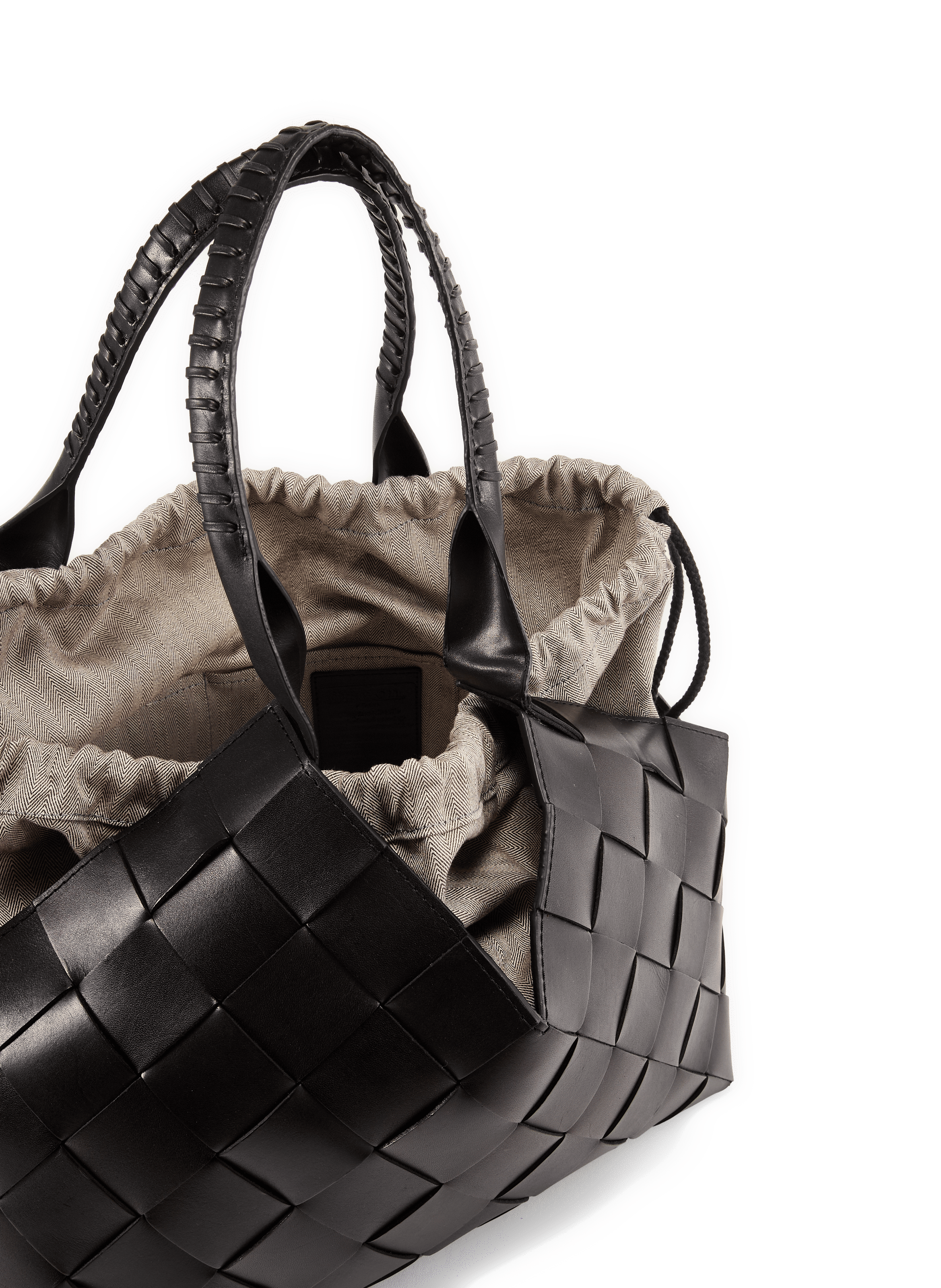 Woven leather CASTELLO tote DRAGON DIFFUSION Black
