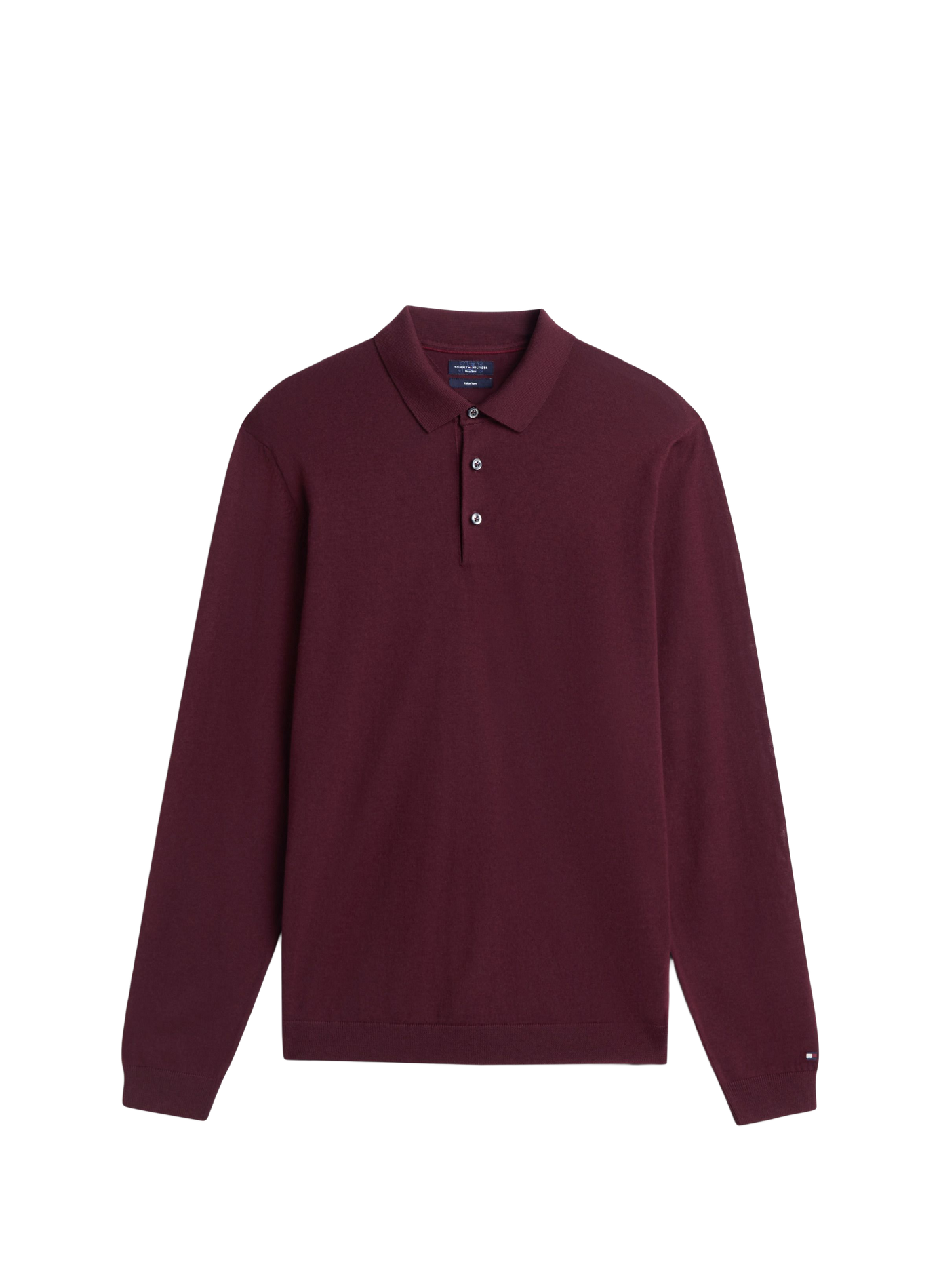 Straight wool polo collar sweater TOMMY HILFIGER Red
