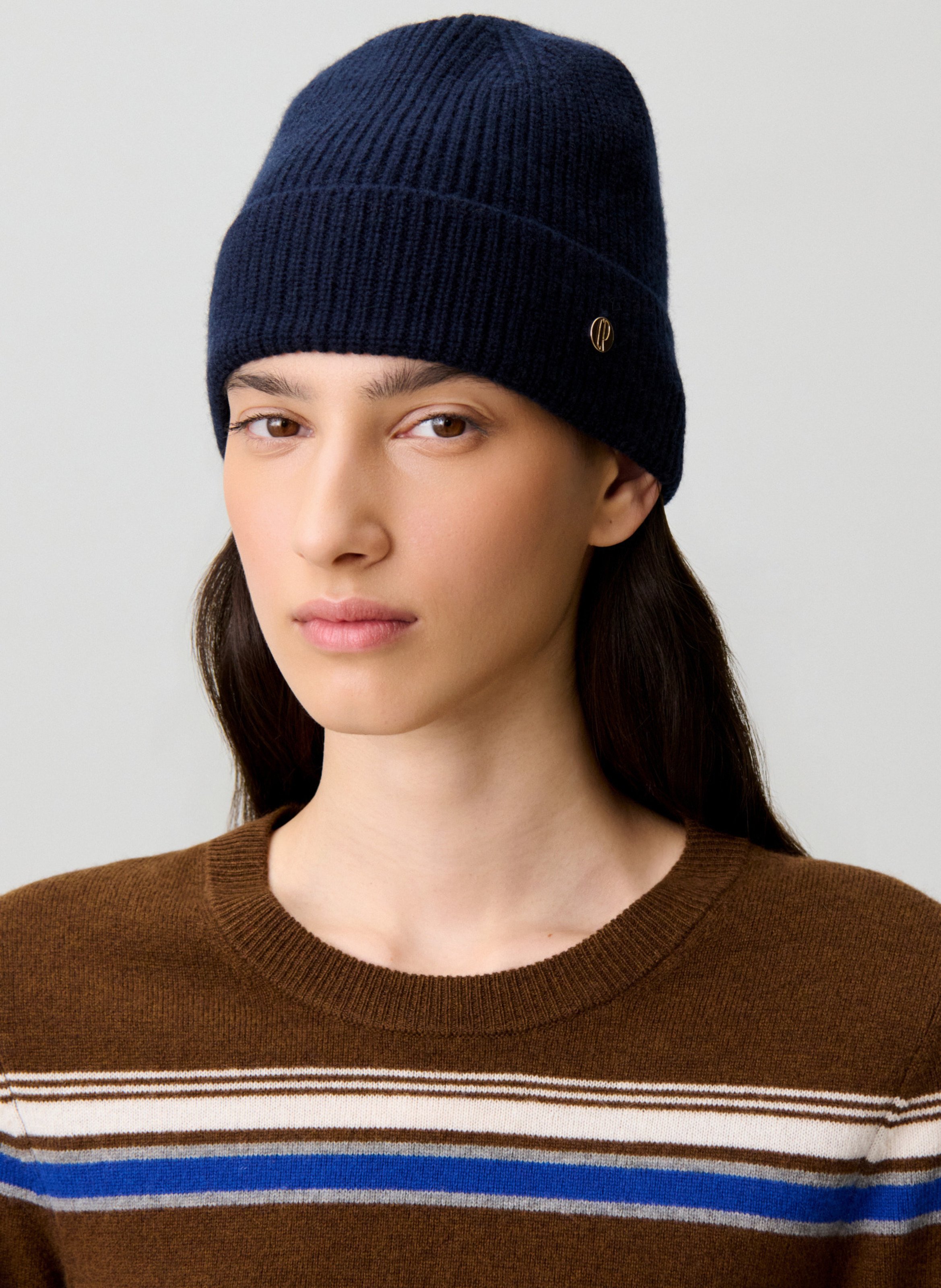 Bonnet en laine et cachemire CLAUDIE PIERLOT Bleu