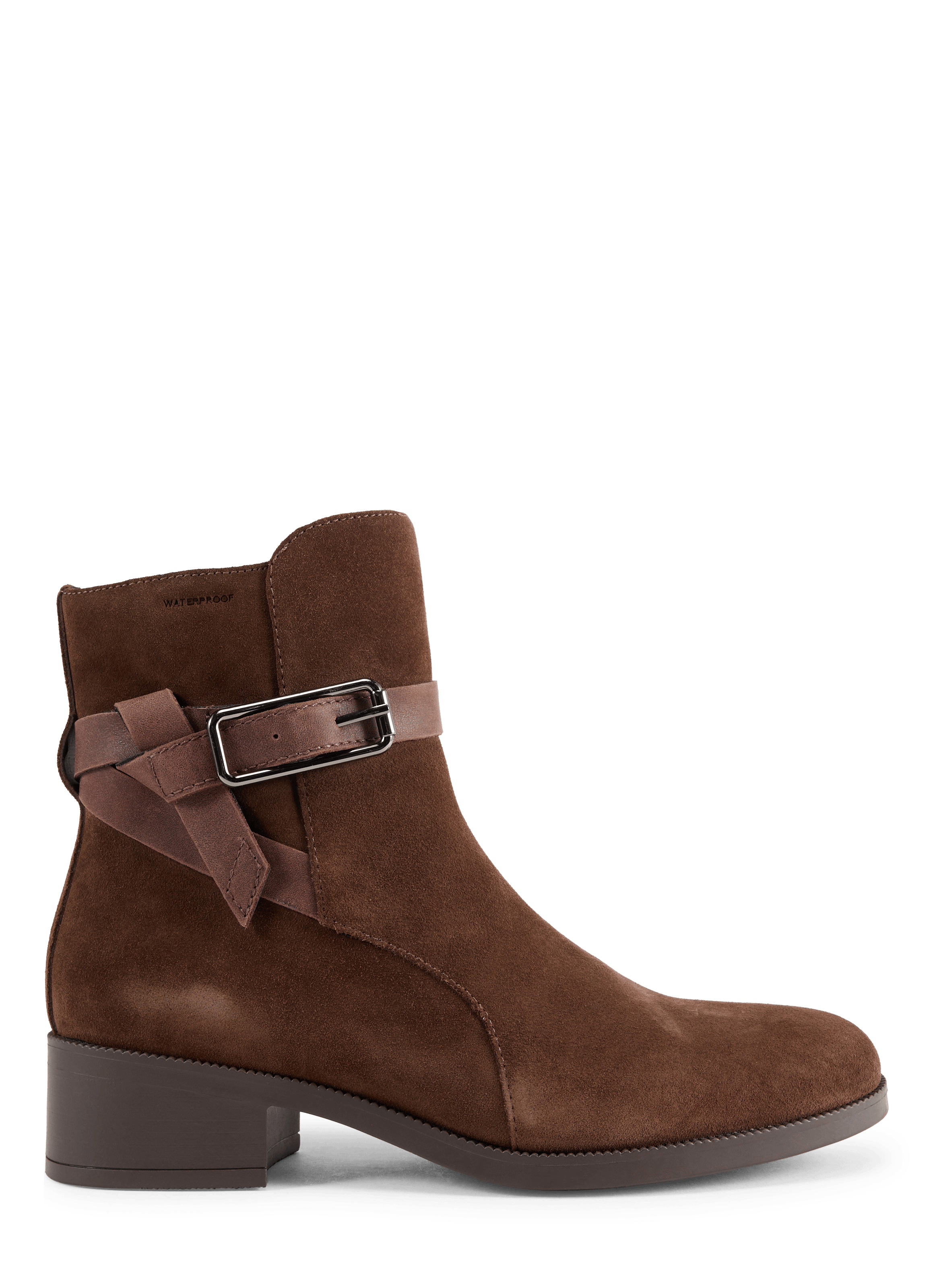 Enkellaarsjes van nubuck GEOX Bruin
