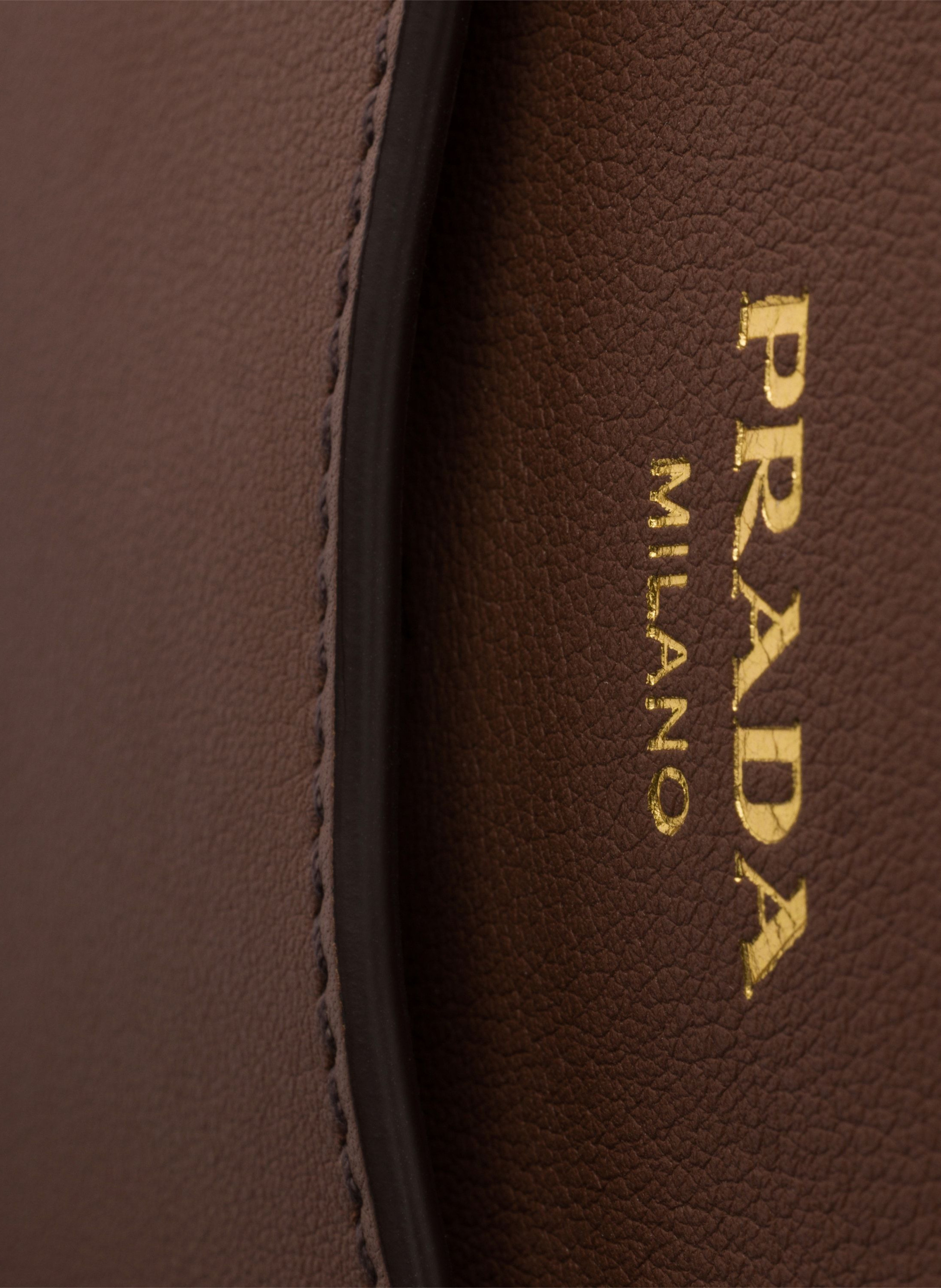 Sac à main prada prelude en cuir de taille moyenne PRADA Marron