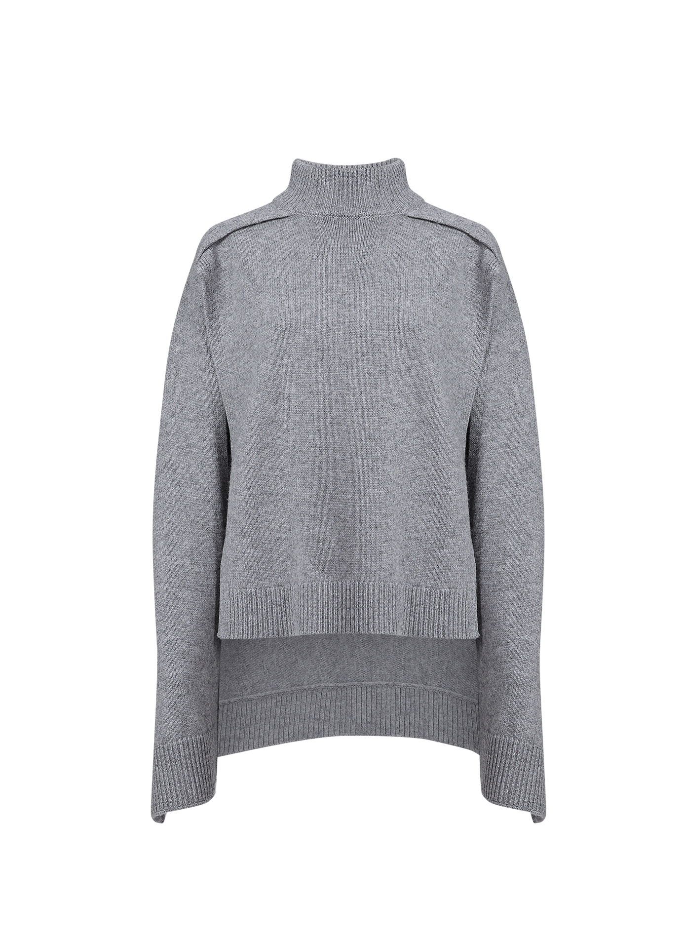 Oversized asymmetrical wool sweater SOURCE UNKNOWN Grey
