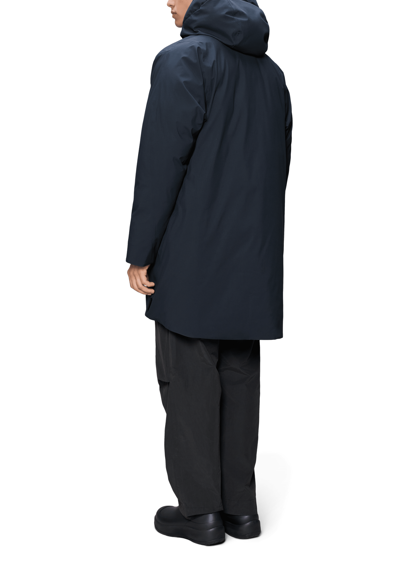 Sarna Long straight hooded parka RAINS Blue