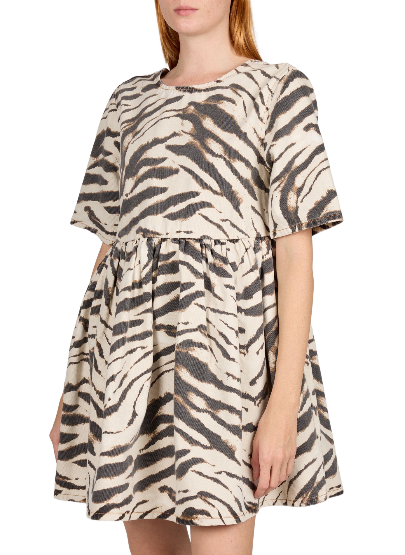 Kurzes Kleid aus recyceltem Polyester-Mix GANNI Mehrfarbig