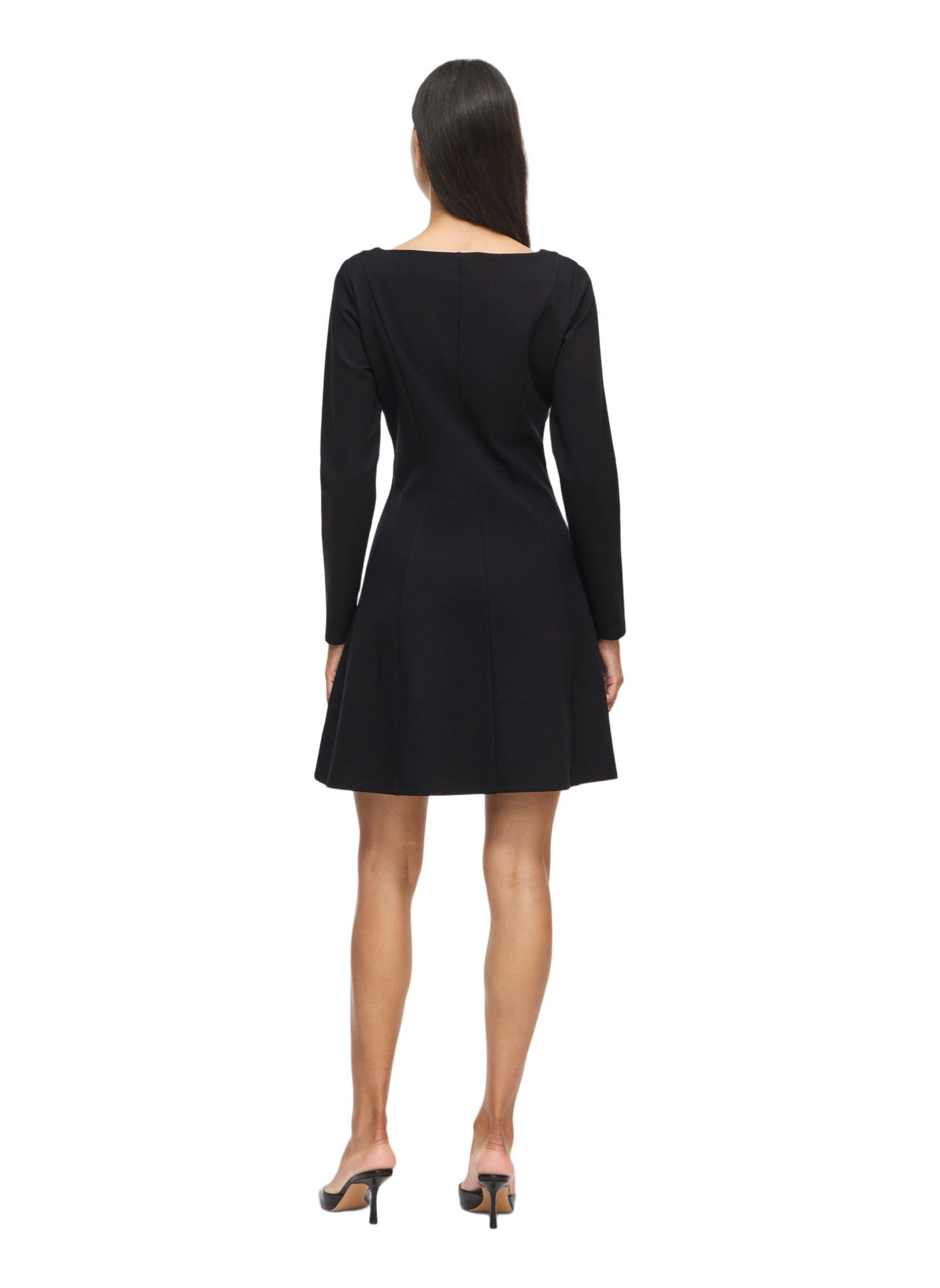 Fitted short dress with long sleeves VILA Black