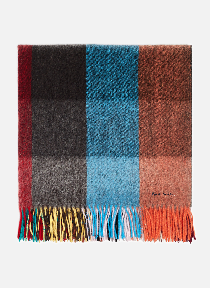 Lambswool and cashmere checkered blanket PAUL SMITH