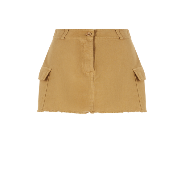 The Social Sunday Cotton Mini Skirt In Yellow