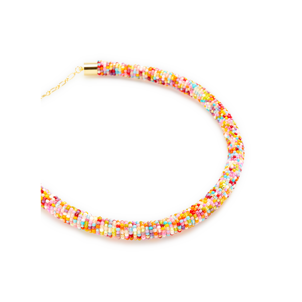 Anni Lu Joyride Beaded 18kt Gold-plated Necklace In Multi
