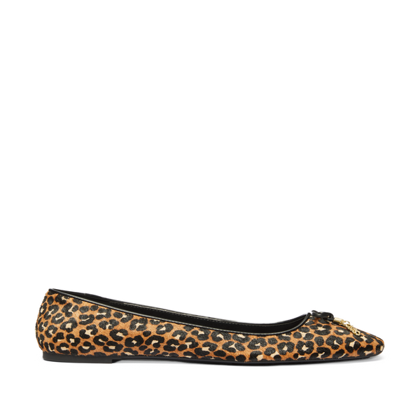 Mmk Printed Leather Ballet Flats In Animal Print