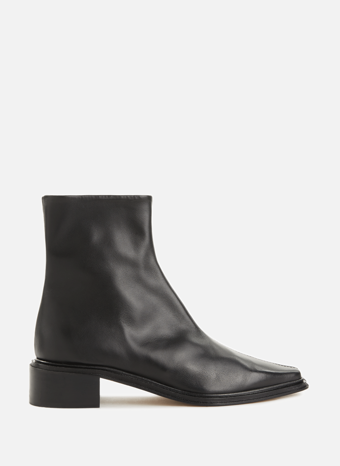 Heeled leather ankle boots SOULIERS MARTINEZ