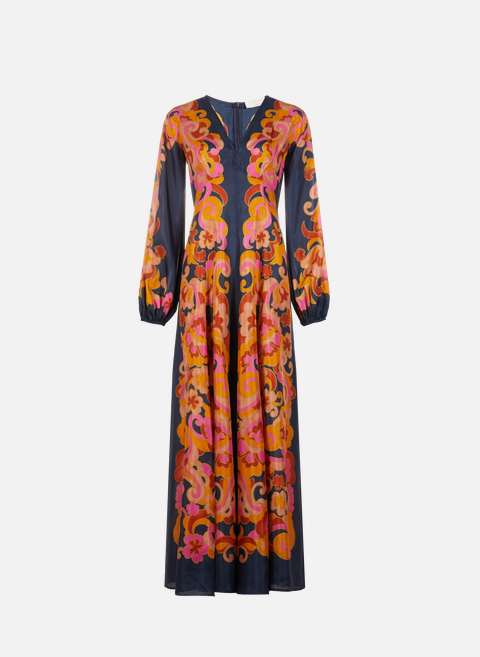 Long silk dress MulticolorZIMMERMANN 
