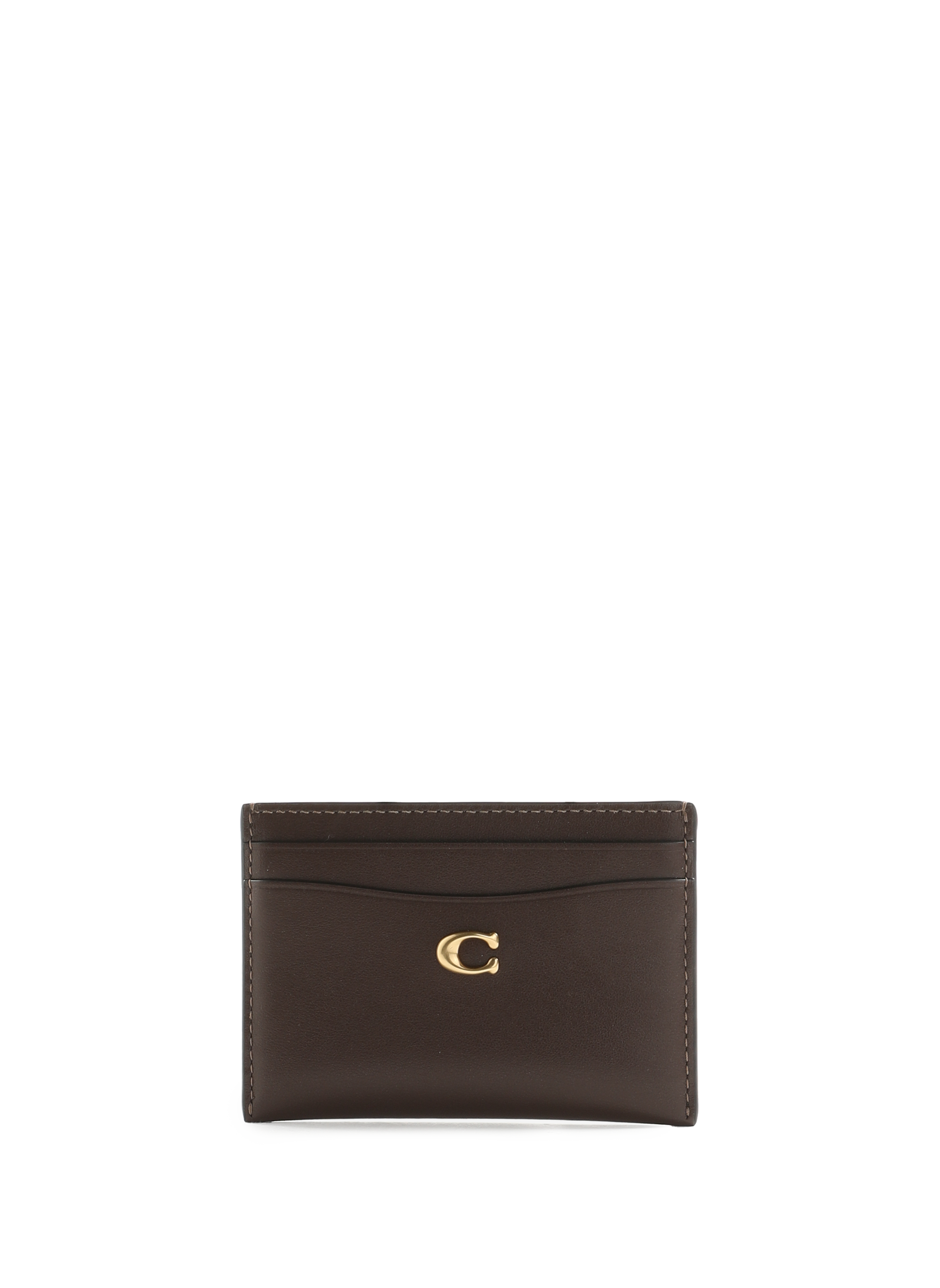 COACH  Leather card holder Brown
