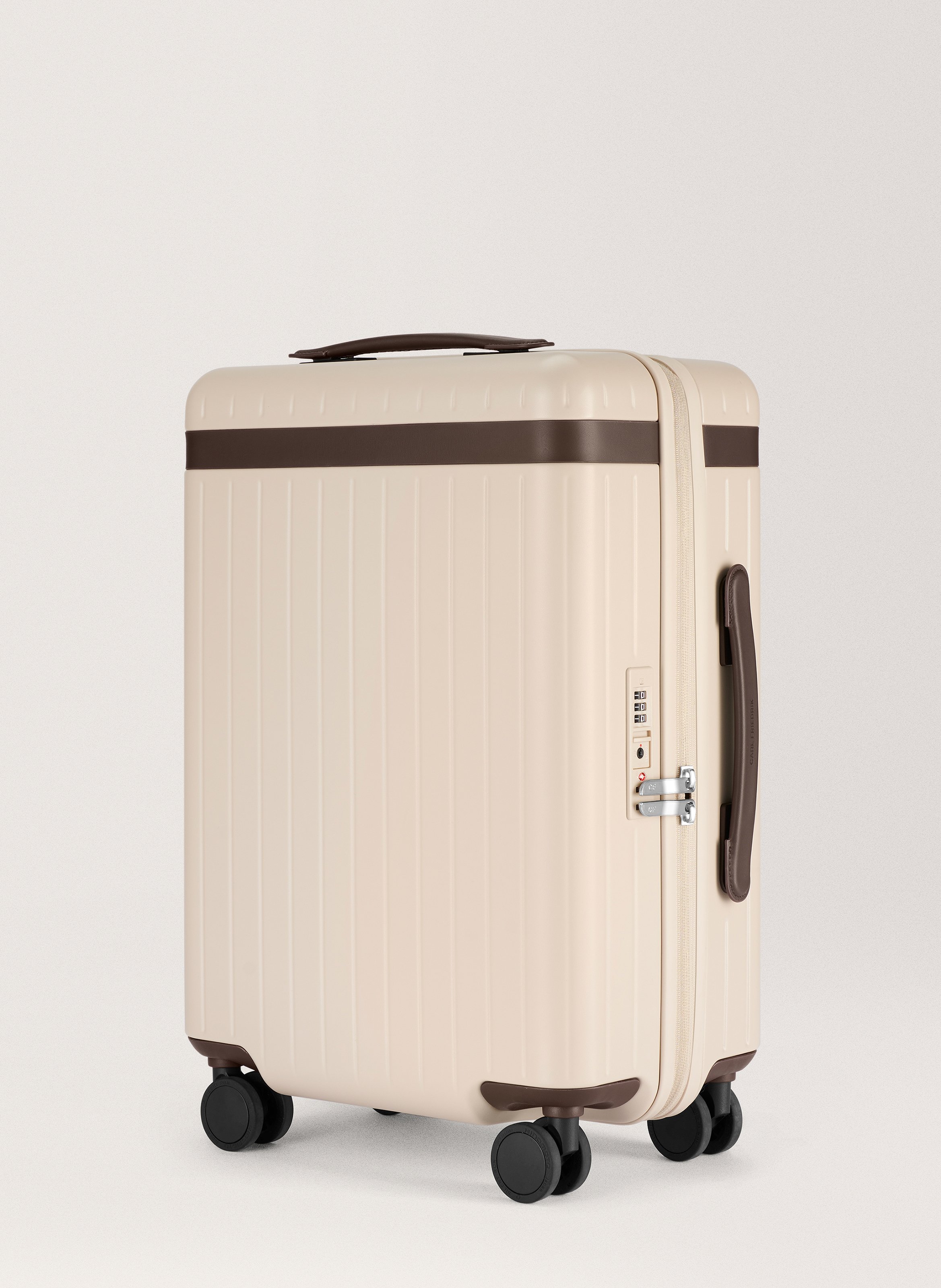 Valise 'the carry-on' en polycarbonate à fermeture zippée CARL FRIEDRIK Beige