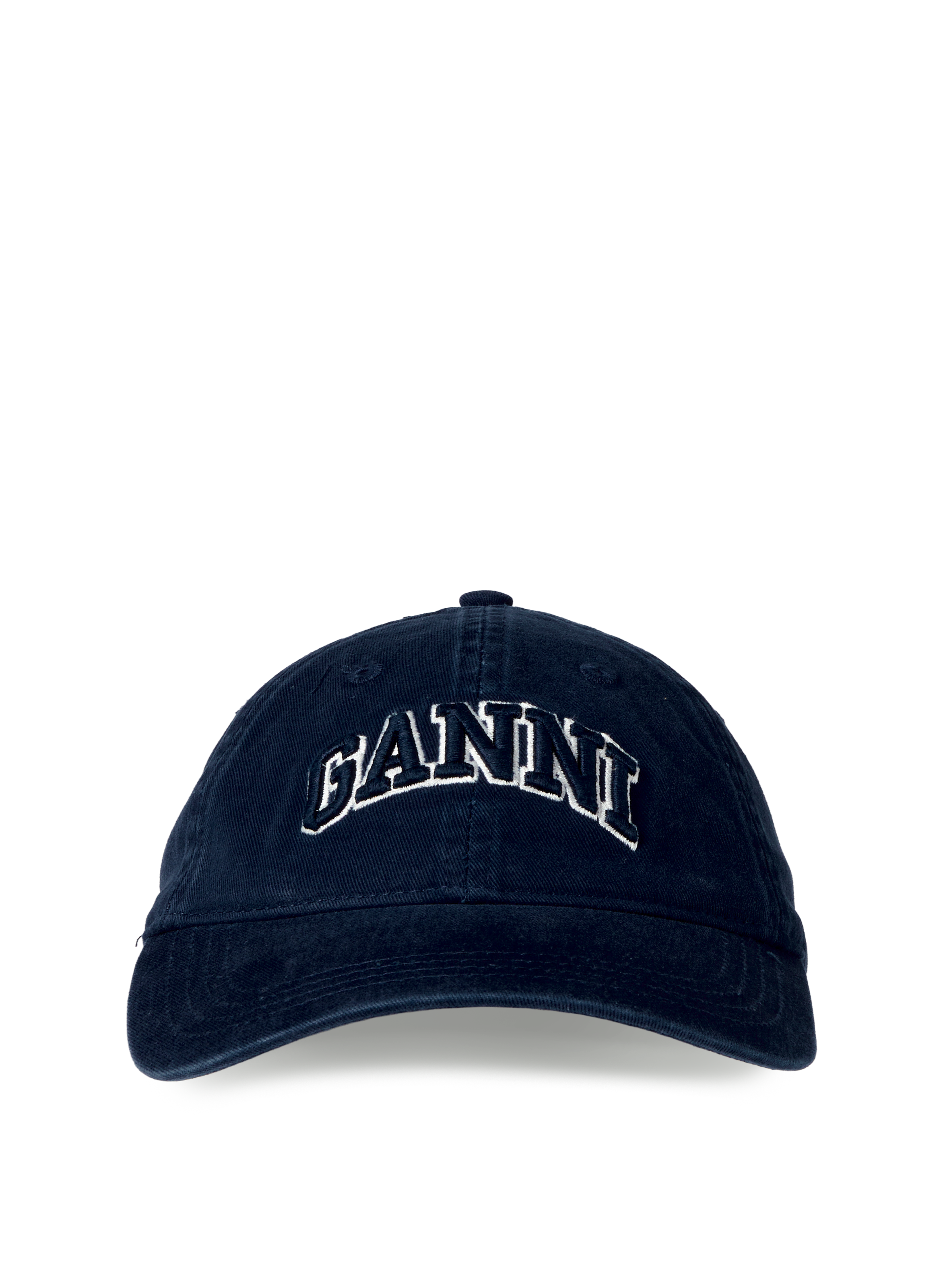 Logo-Embroidered Cotton Baseball Cap  GANNI Blue