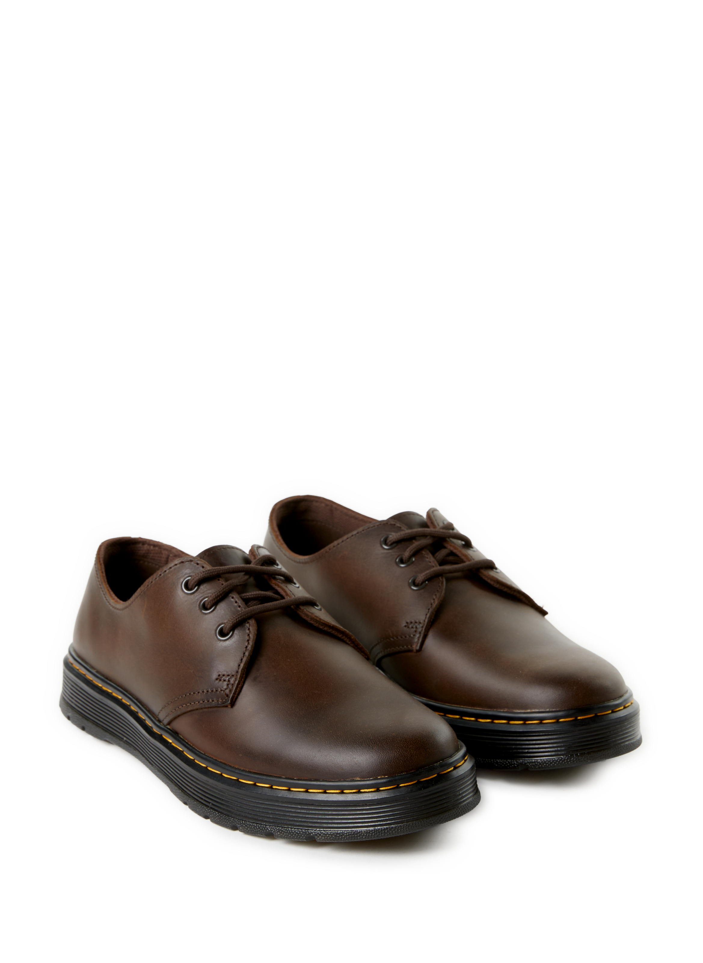 Calfskin leather lace-up loafers DR. MARTENS Brown