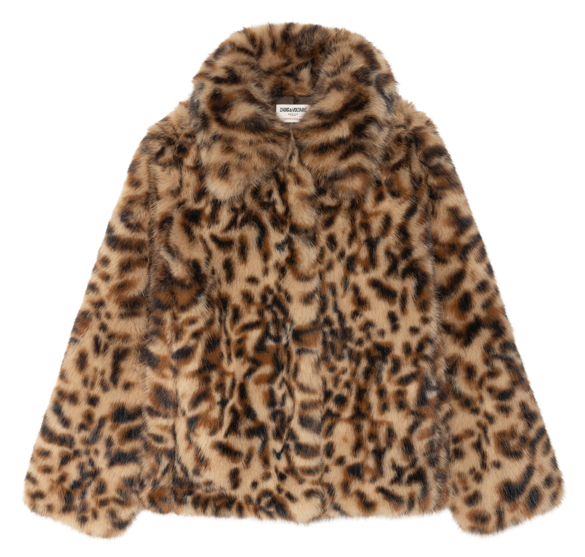 Manteau col classique effet fourrure finito ZADIG&VOLTAIRE Marron