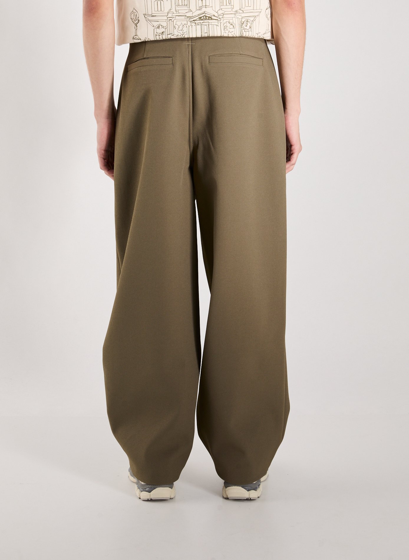 Loose printed Trousers ONLY THE BLIND Green