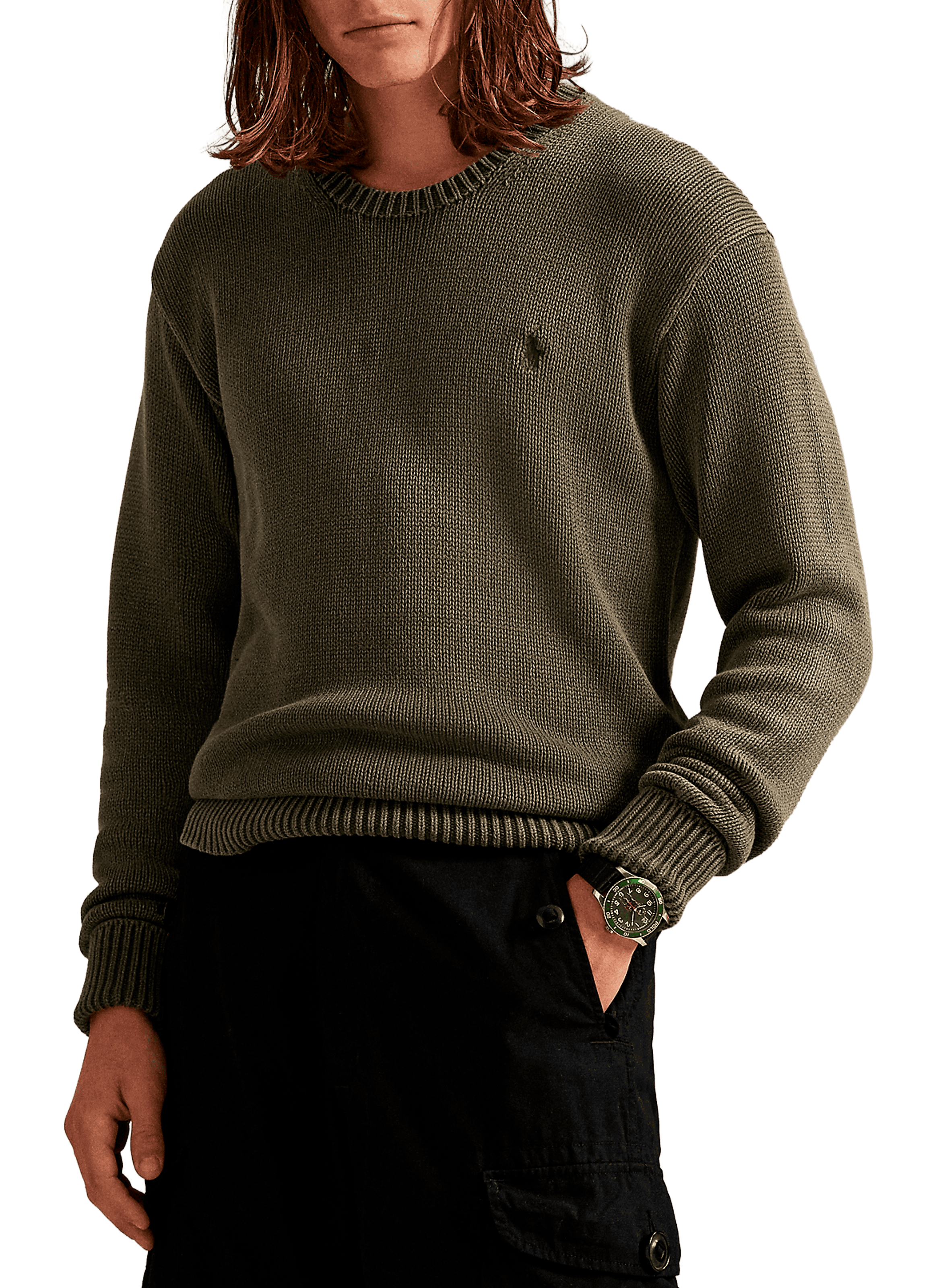POLO RALPH LAUREN Cotton round neck Sweatshirt Green