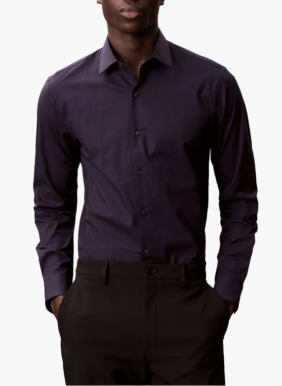 Classic fitted cotton shirt | Blue by CALVIN KLEIN Classic fitted cotton shirt Blue