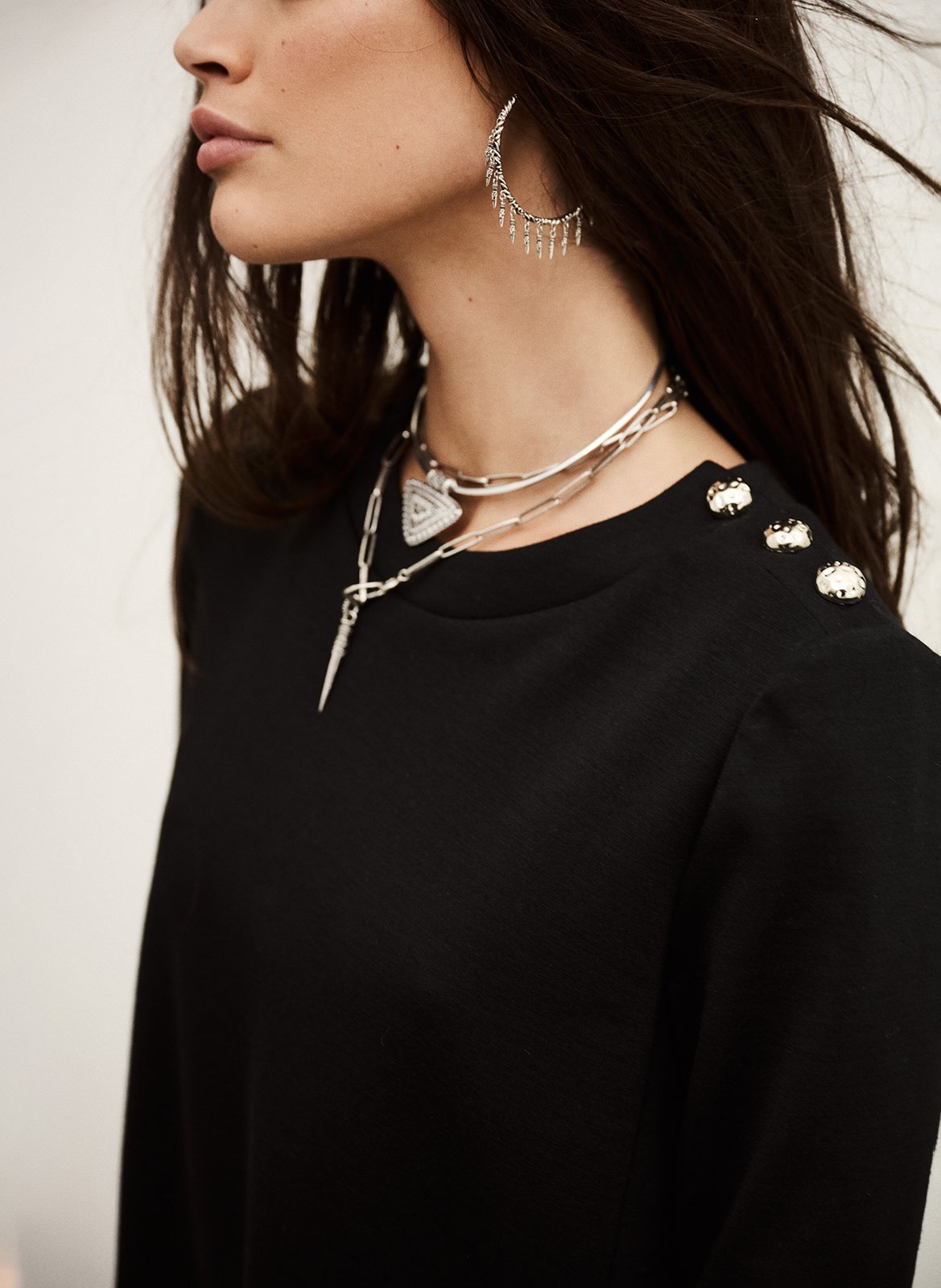 Robe courte col rond mason BA&SH Noir