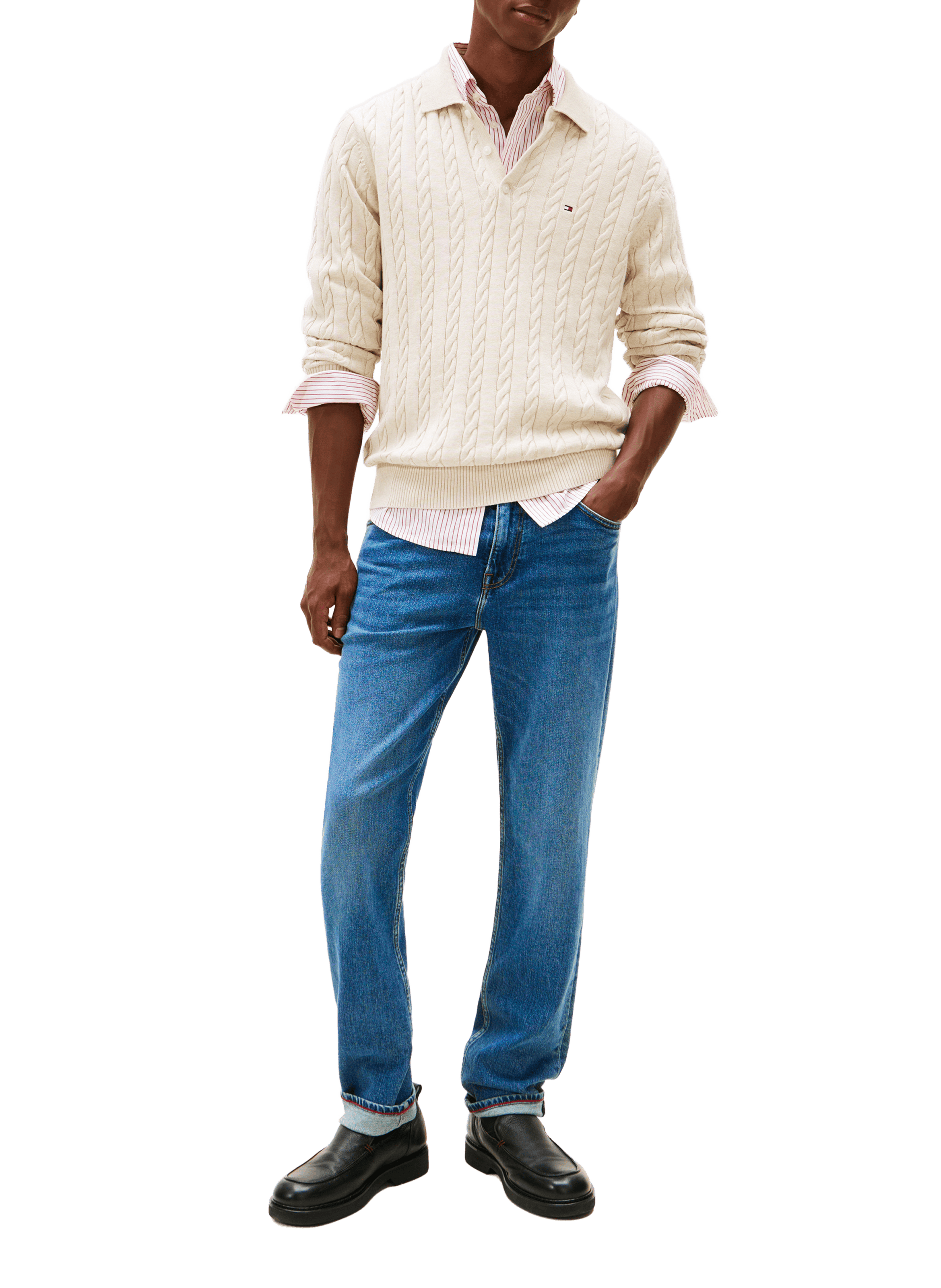 Straight cut jeans in blended cotton TOMMY HILFIGER Blue