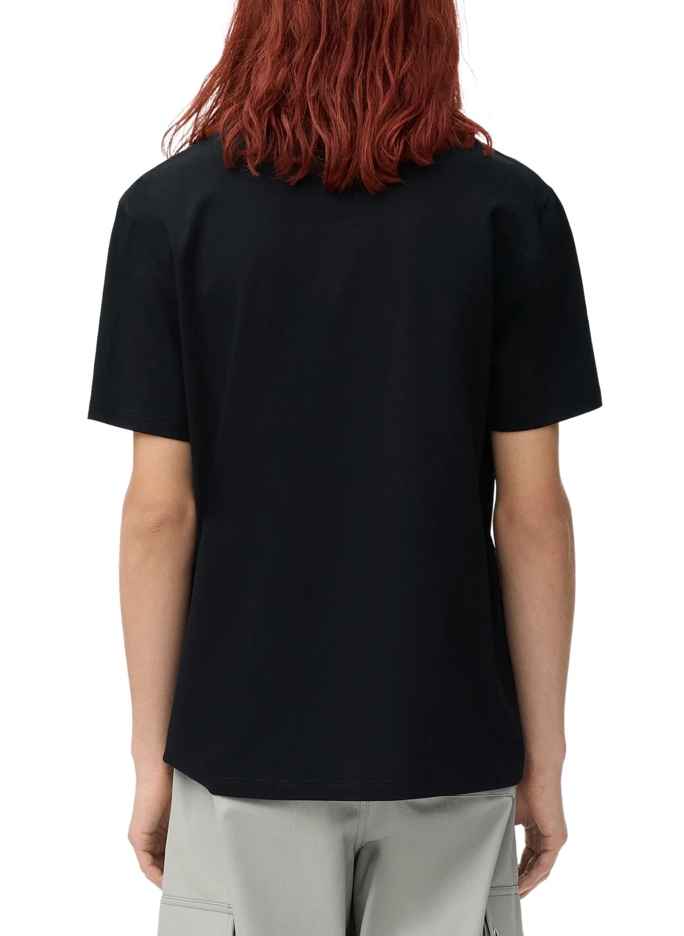 Straight embroidered t-shirt in blended cotton LOEWE Black