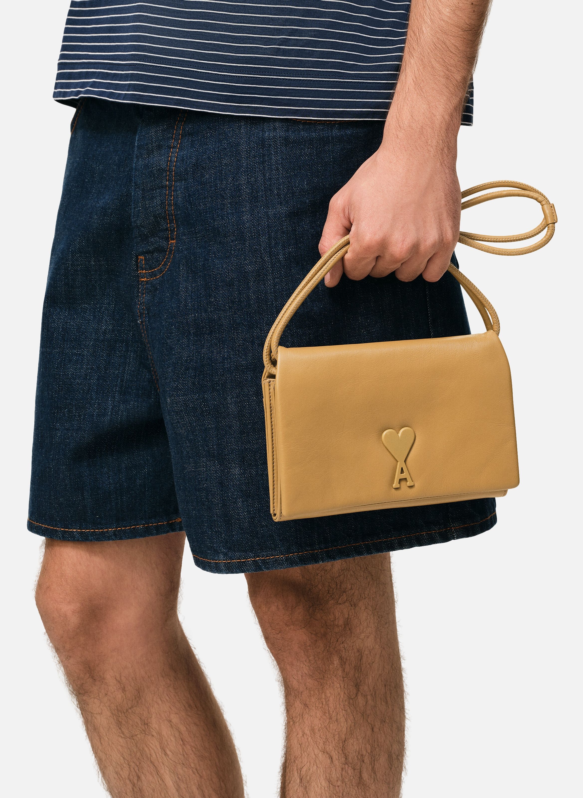 Portefeuille Bandoullière Voulez-Vous unisexe AMI PARIS Jaune