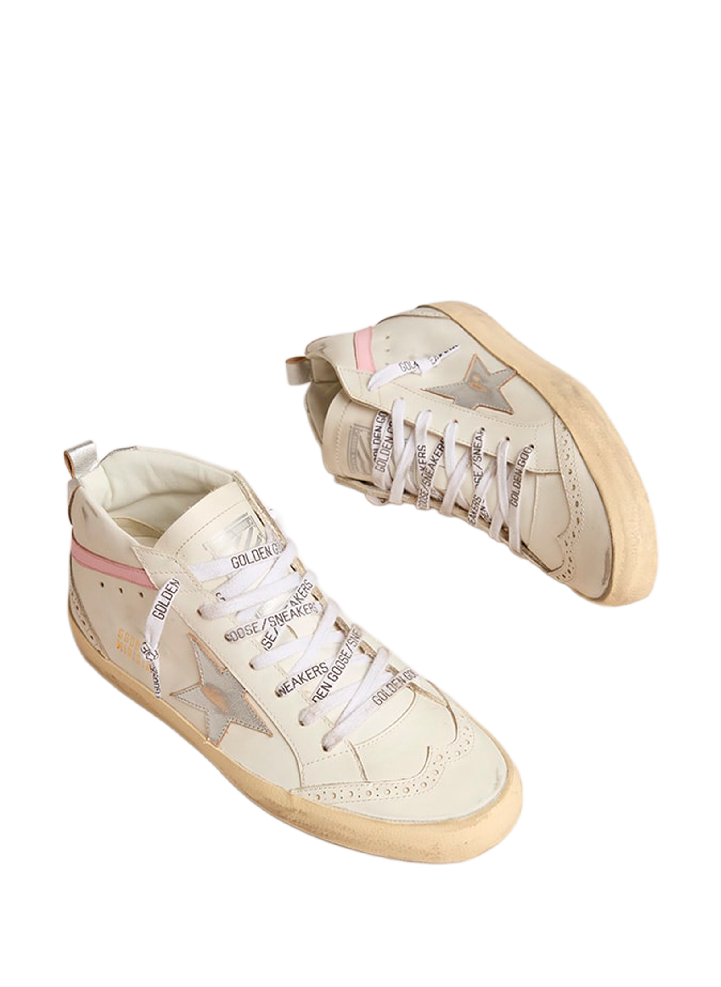 Baskets Mid-Star en cuir  GOLDEN GOOSE Multicolore