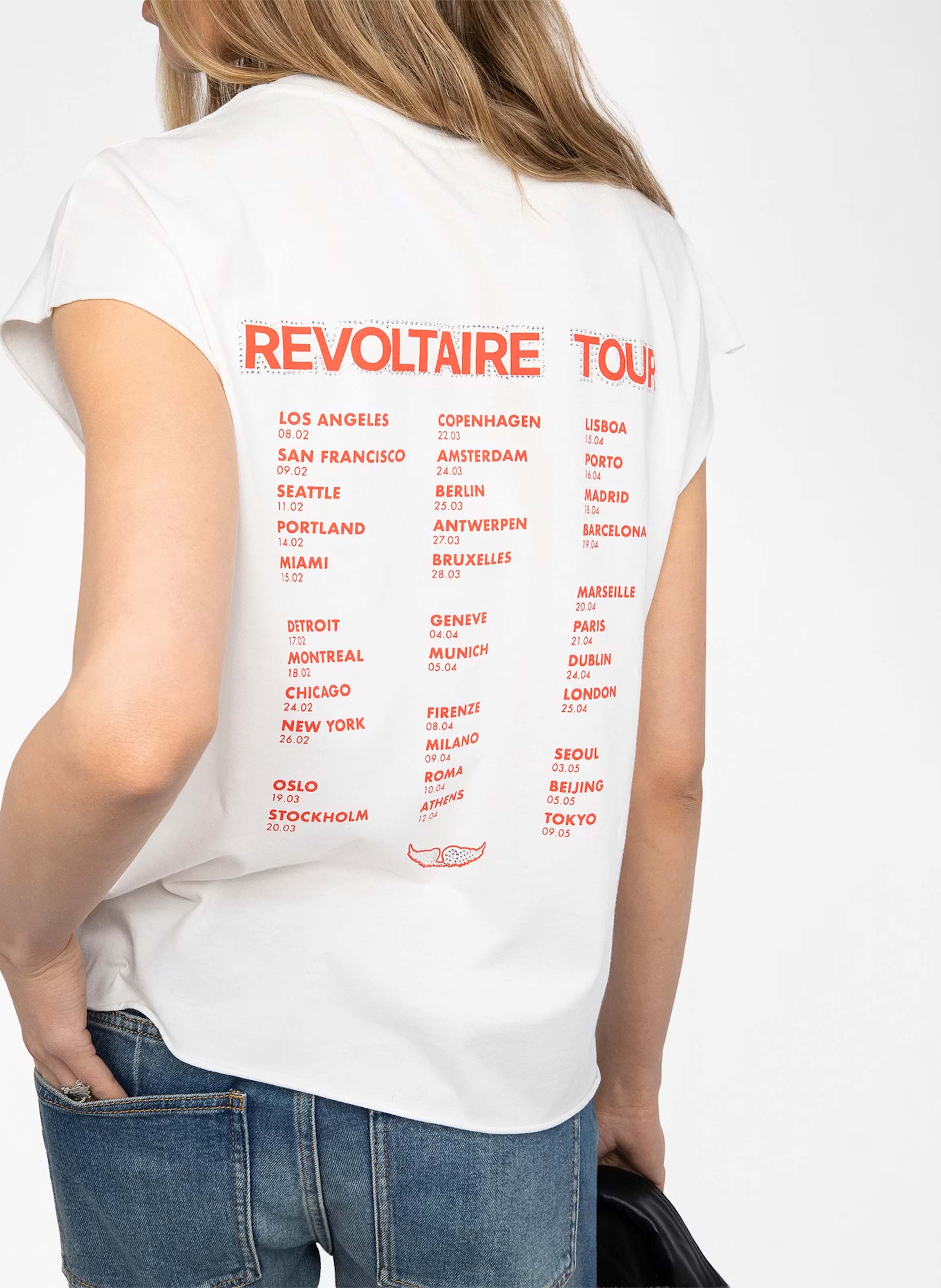 Tee-shirt col rond en coton cloe ZADIG&VOLTAIRE Blanc