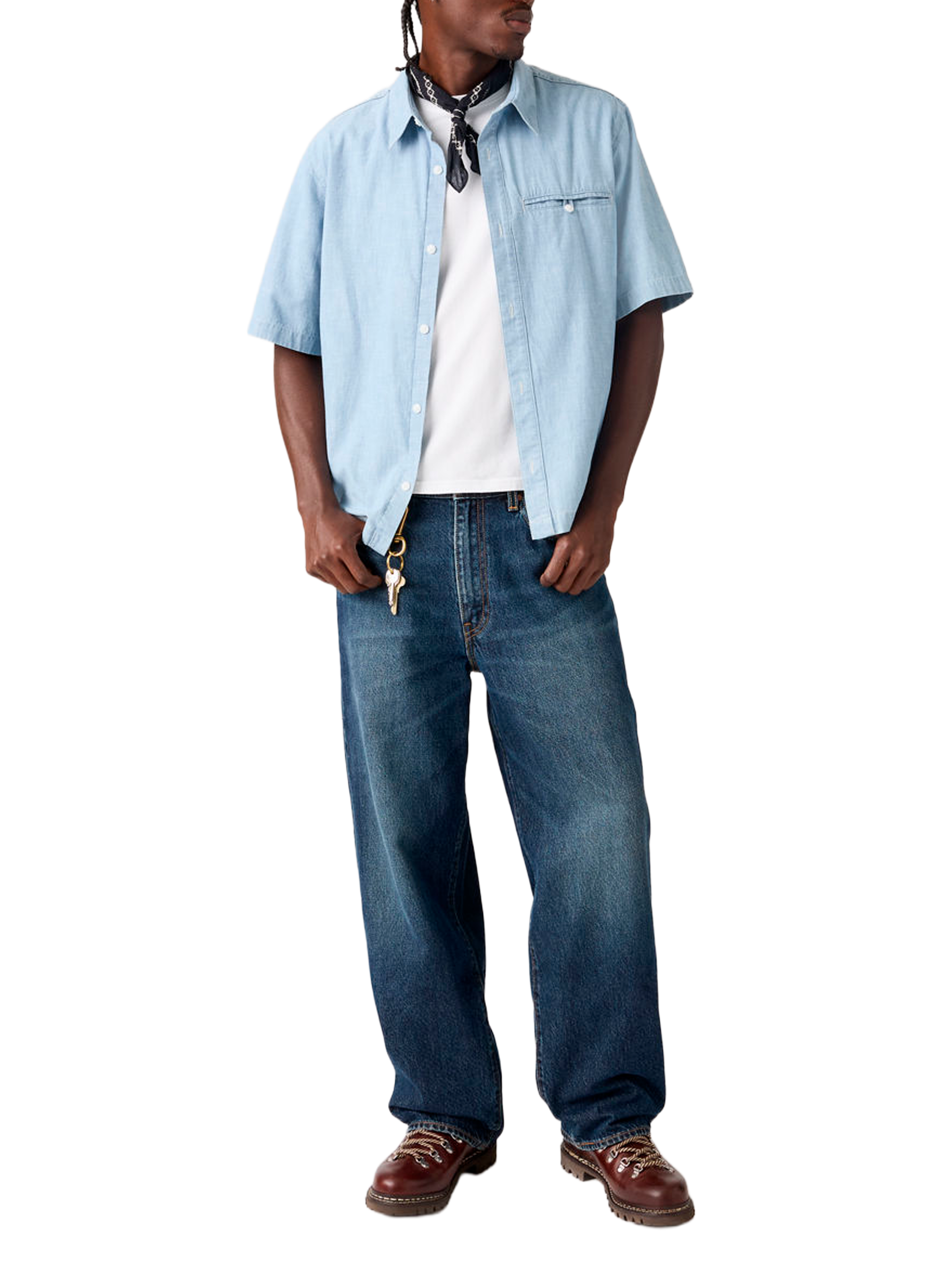 Baggy jeans van katoen 578 LEVI'S Blauw