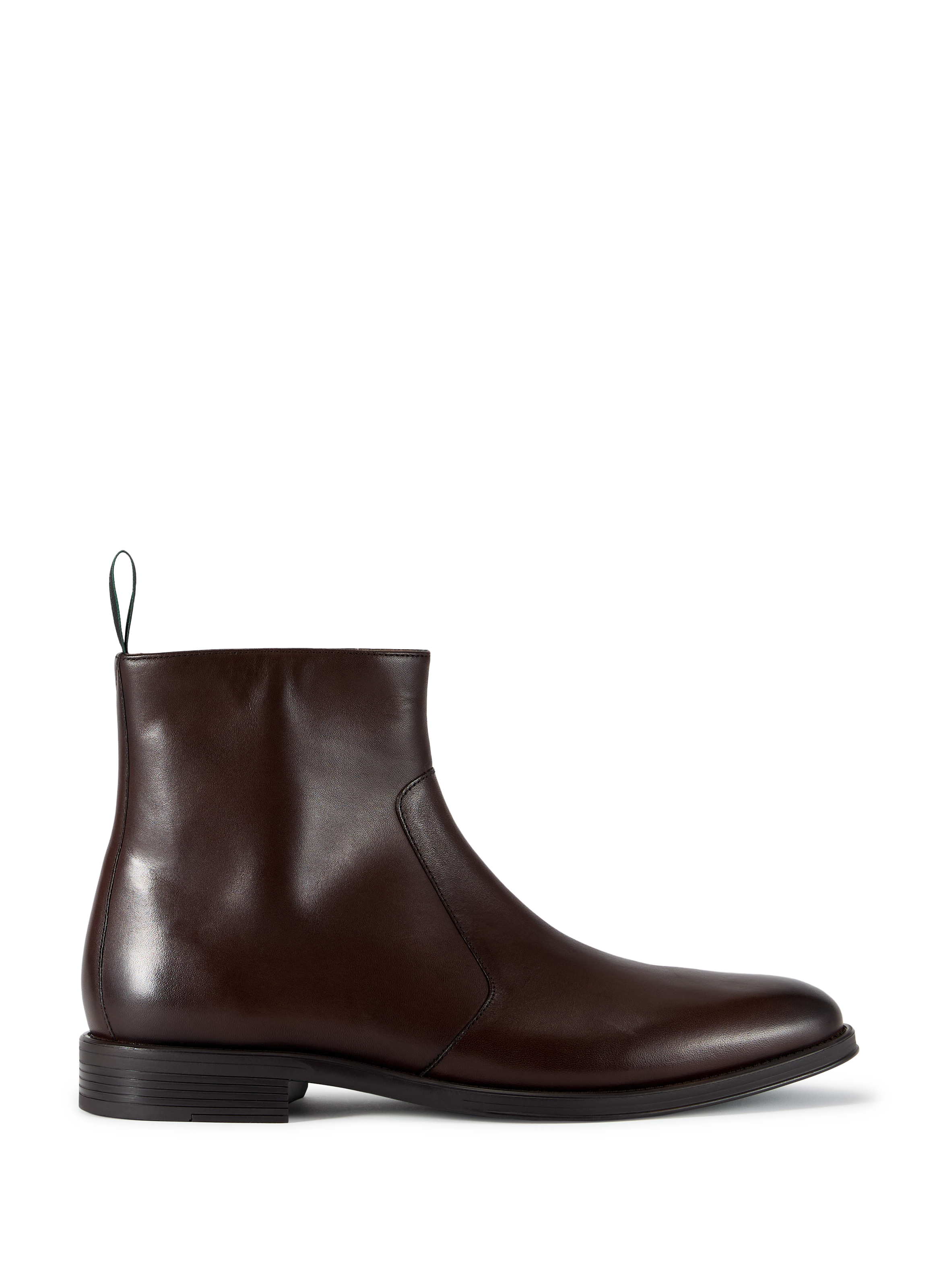 Zippered plain leather boots PAUL SMITH Brown