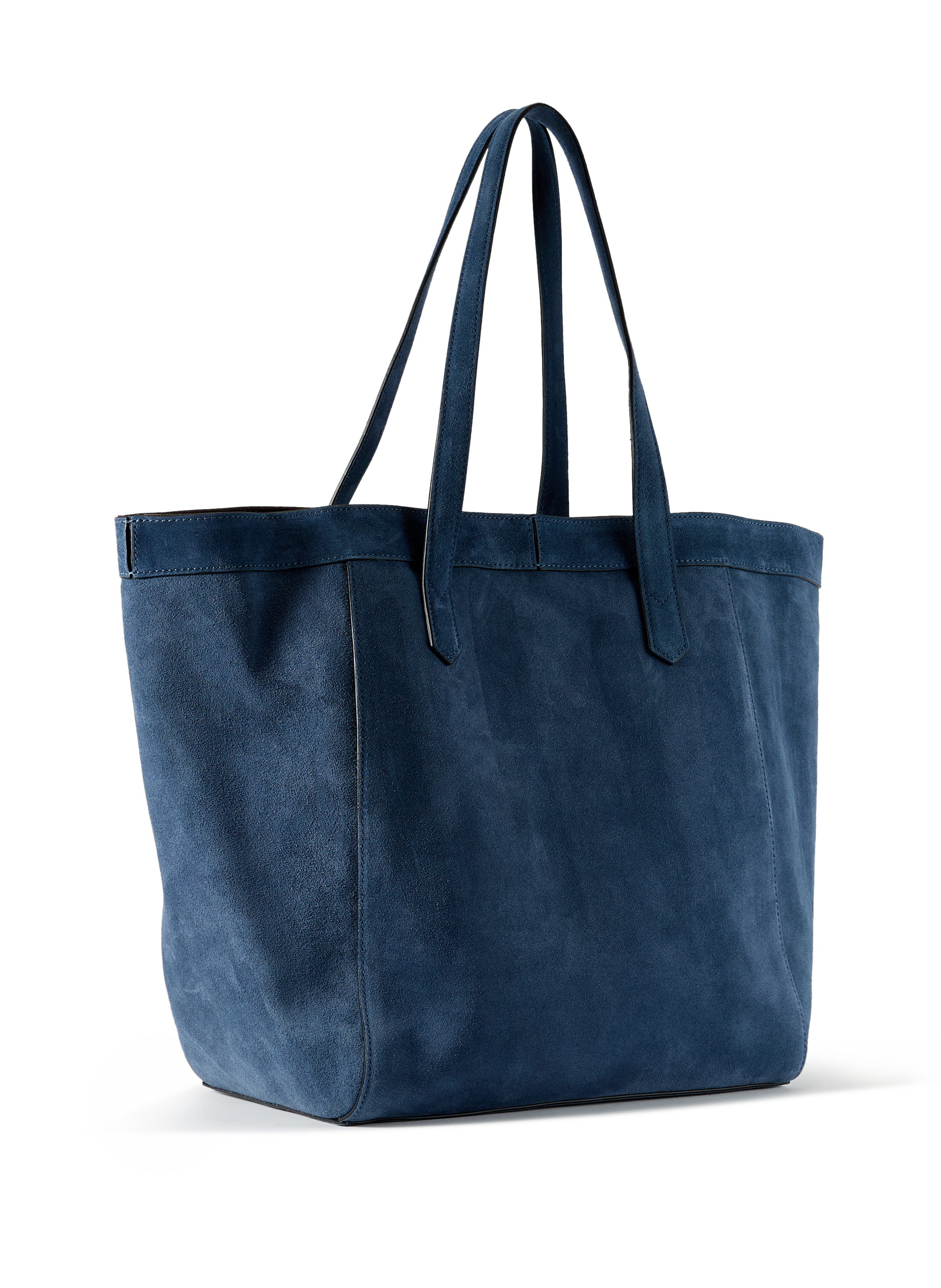 Sac cabas Enzo en cuir suédé SAISON 1865 Bleu