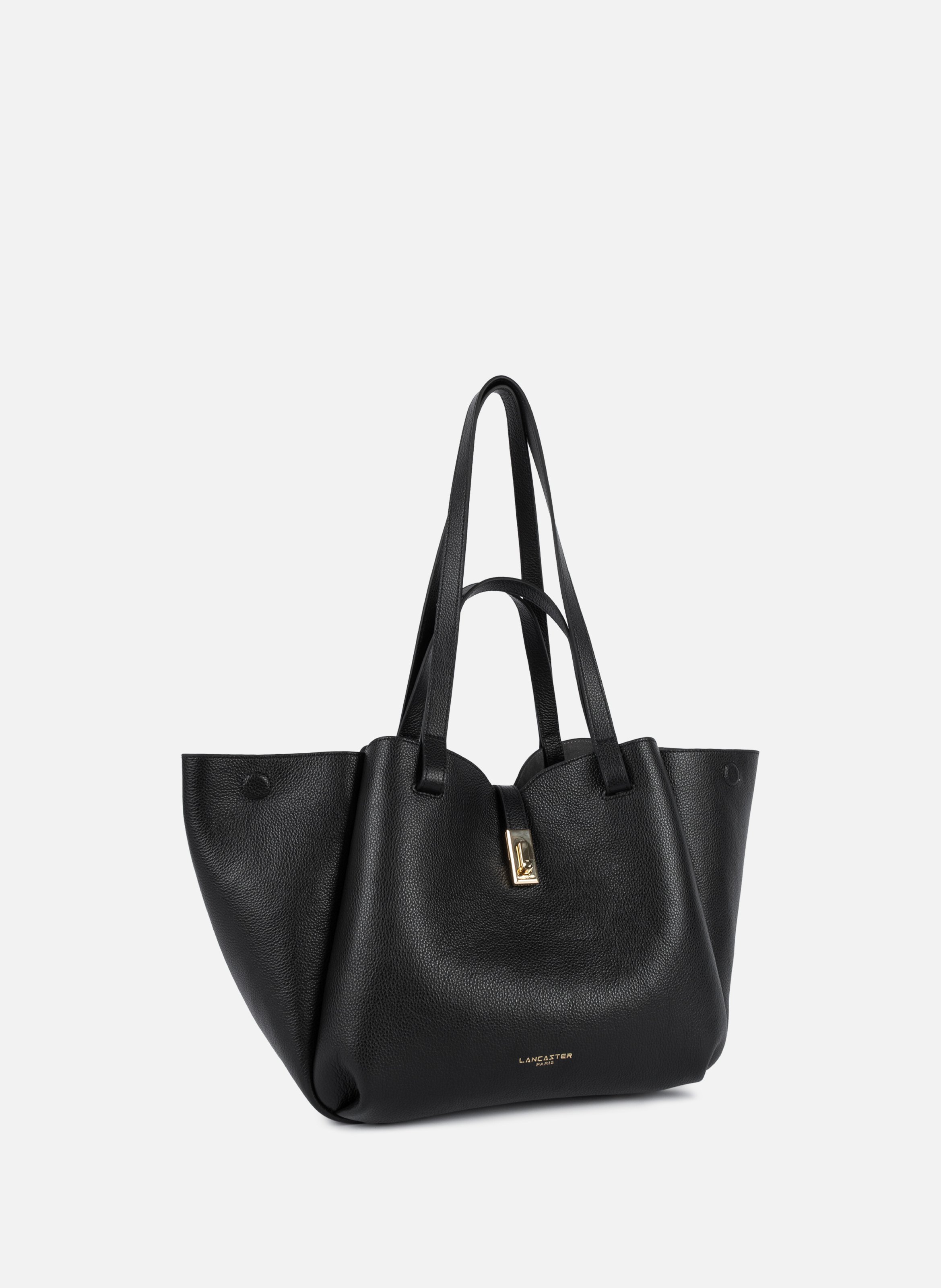 Grand sac cabas épaule - milano horizon LANCASTER Noir