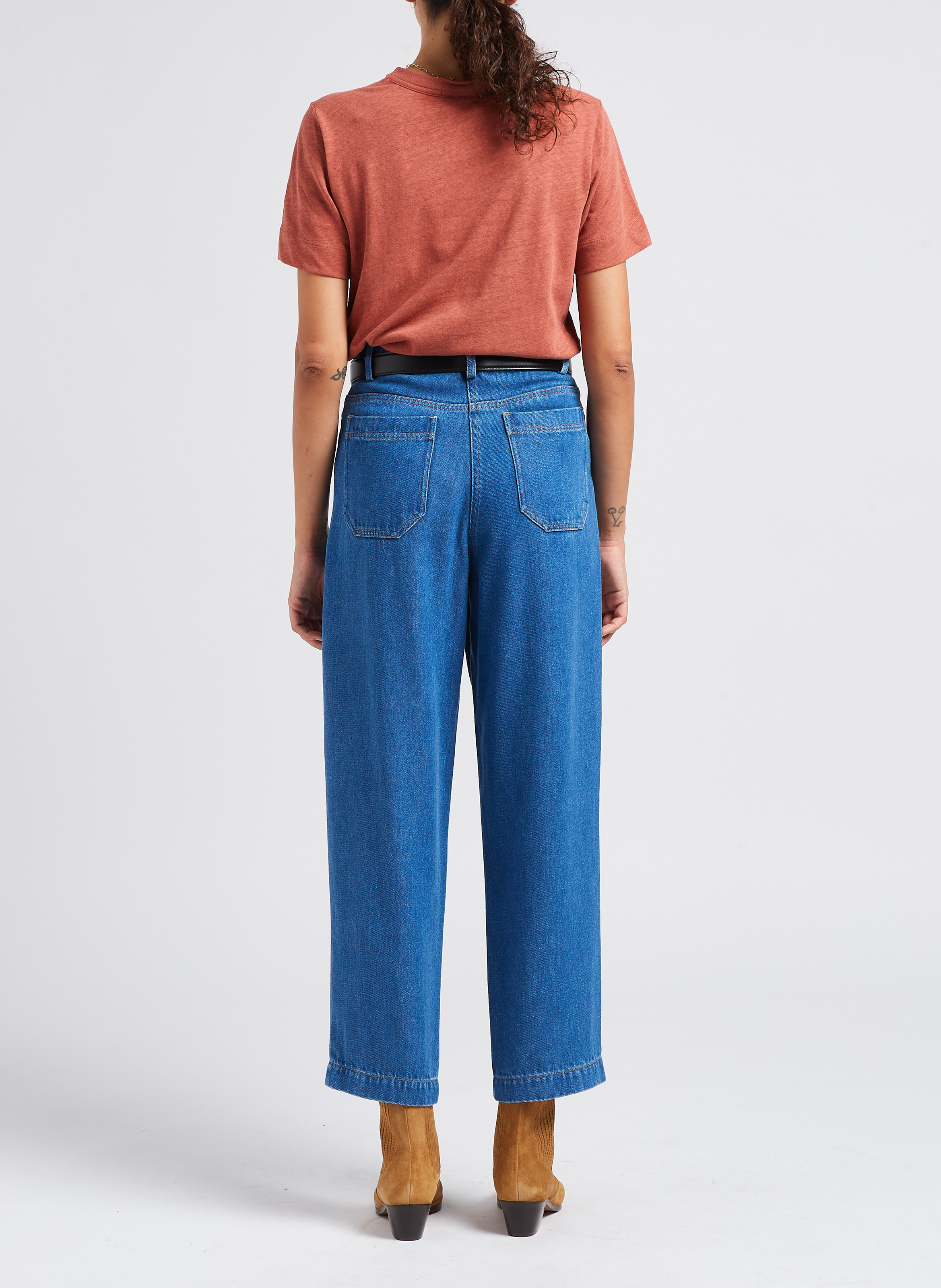 Ceinture en cuir glacé ninon SOEUR Noir