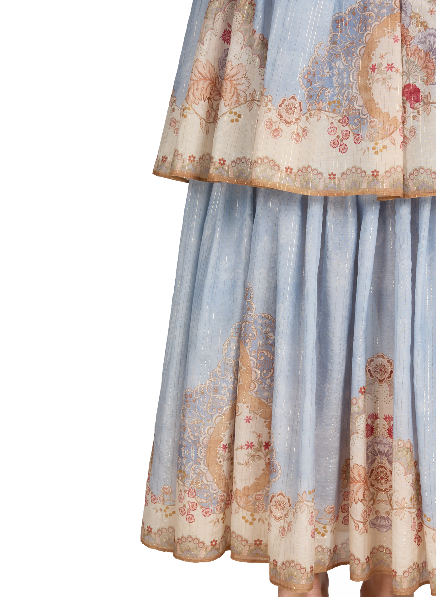 Robe bustier en coton et soie mélangés ZIMMERMANN Multicolore