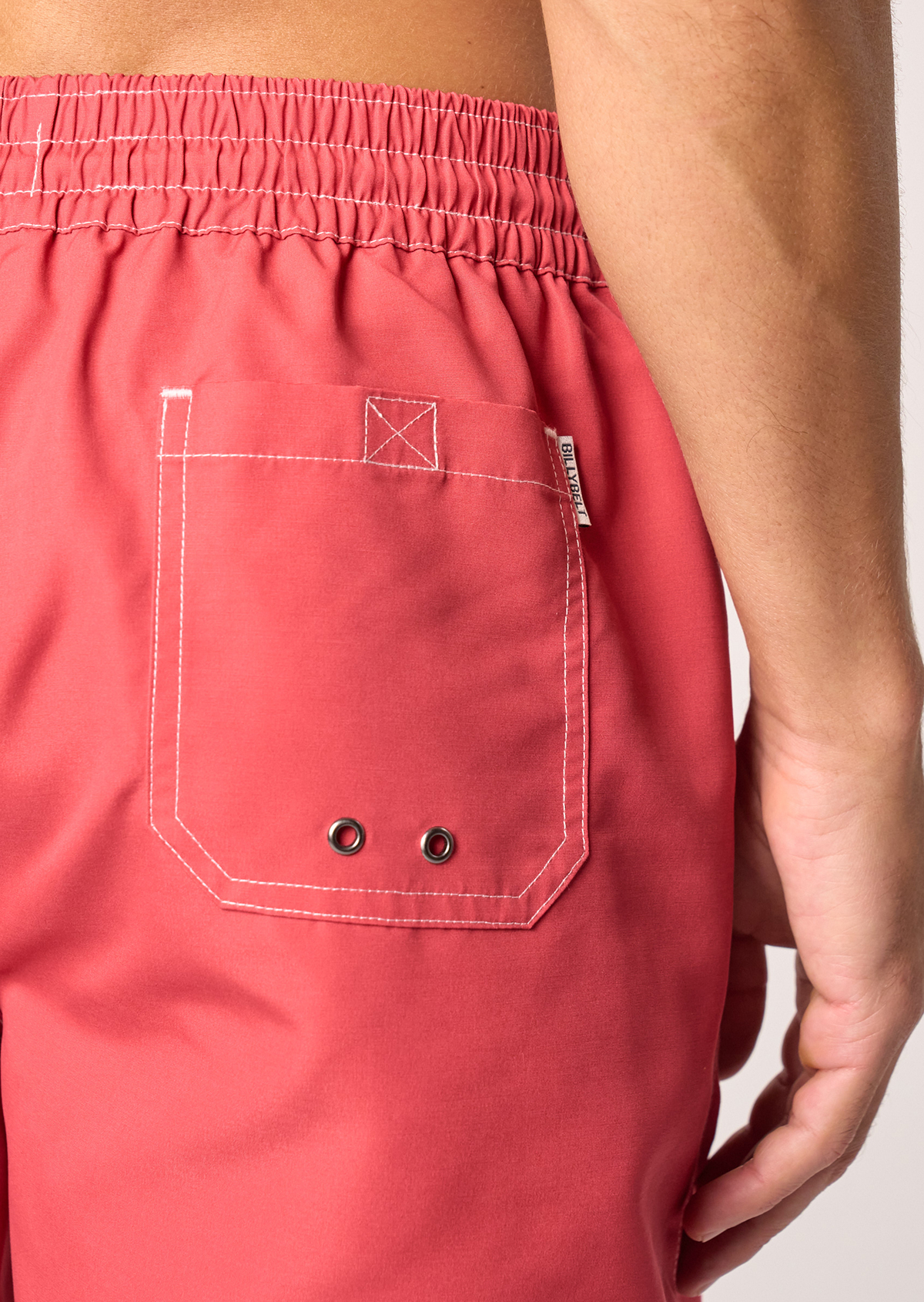 Short de bain en polyester recyclé BILLYBELT Rouge