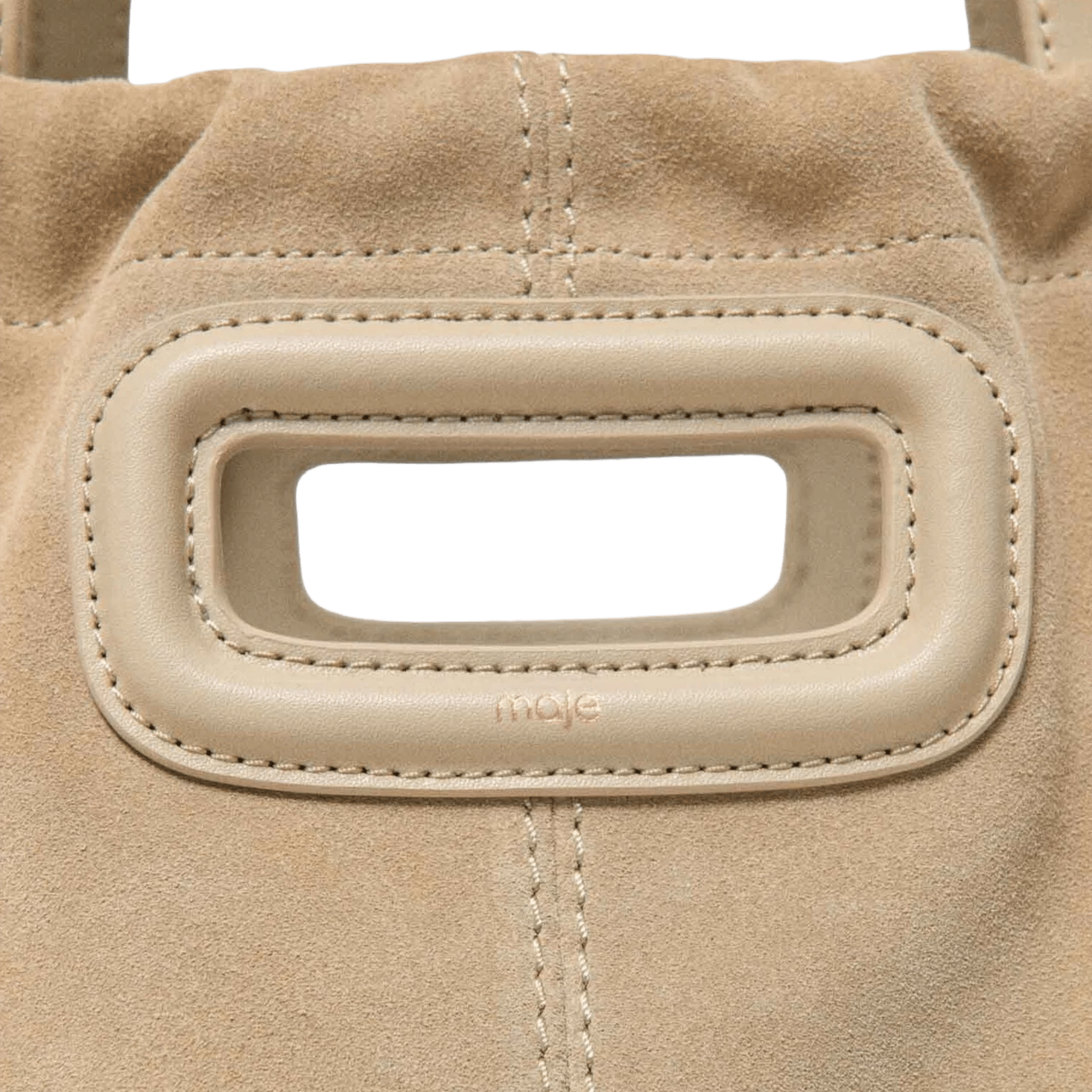 Sac porté épaule en cuir miss m MAJE Marron