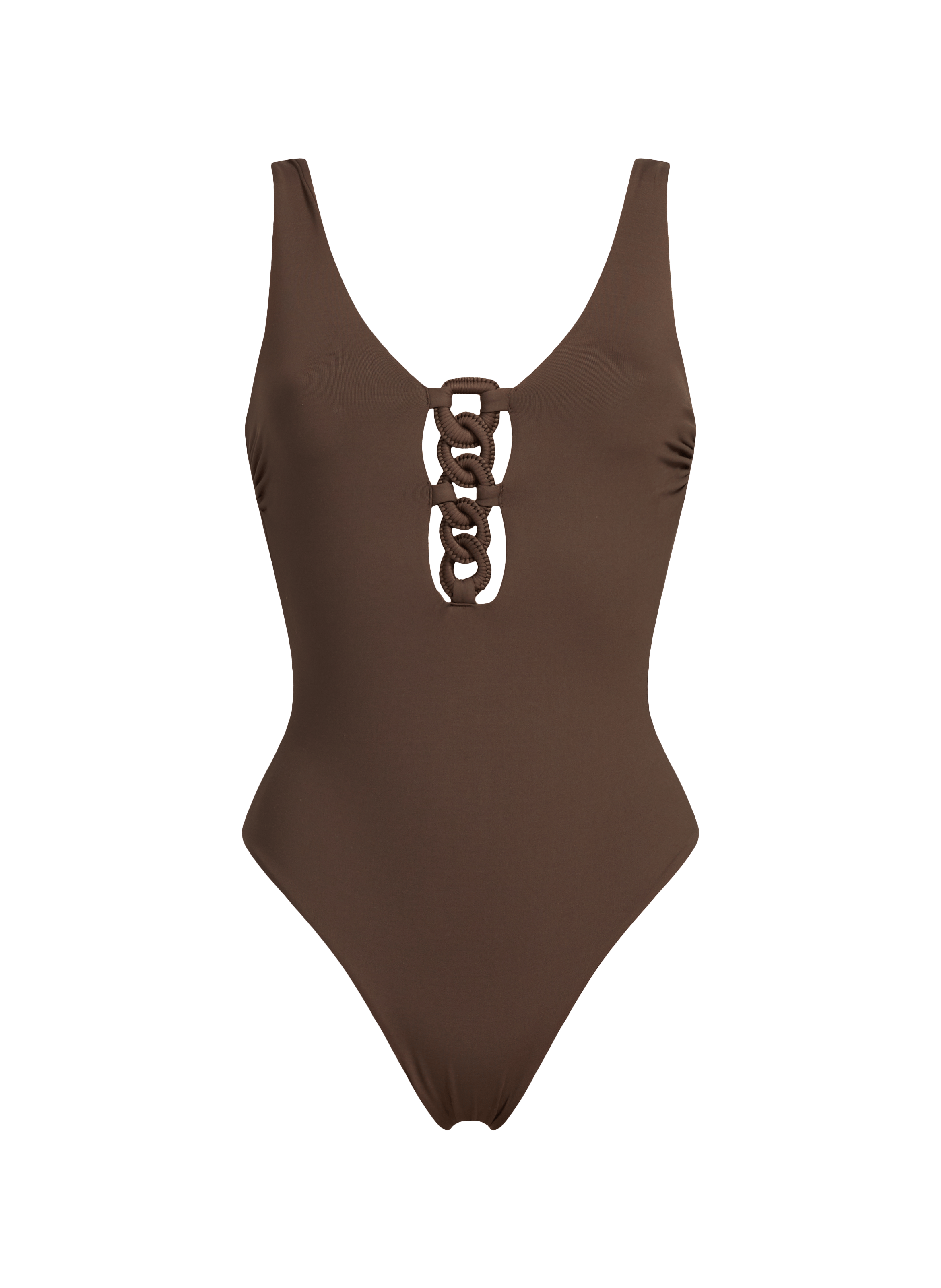 Maillot de bain uni une pièce Critique CALARENA Marron