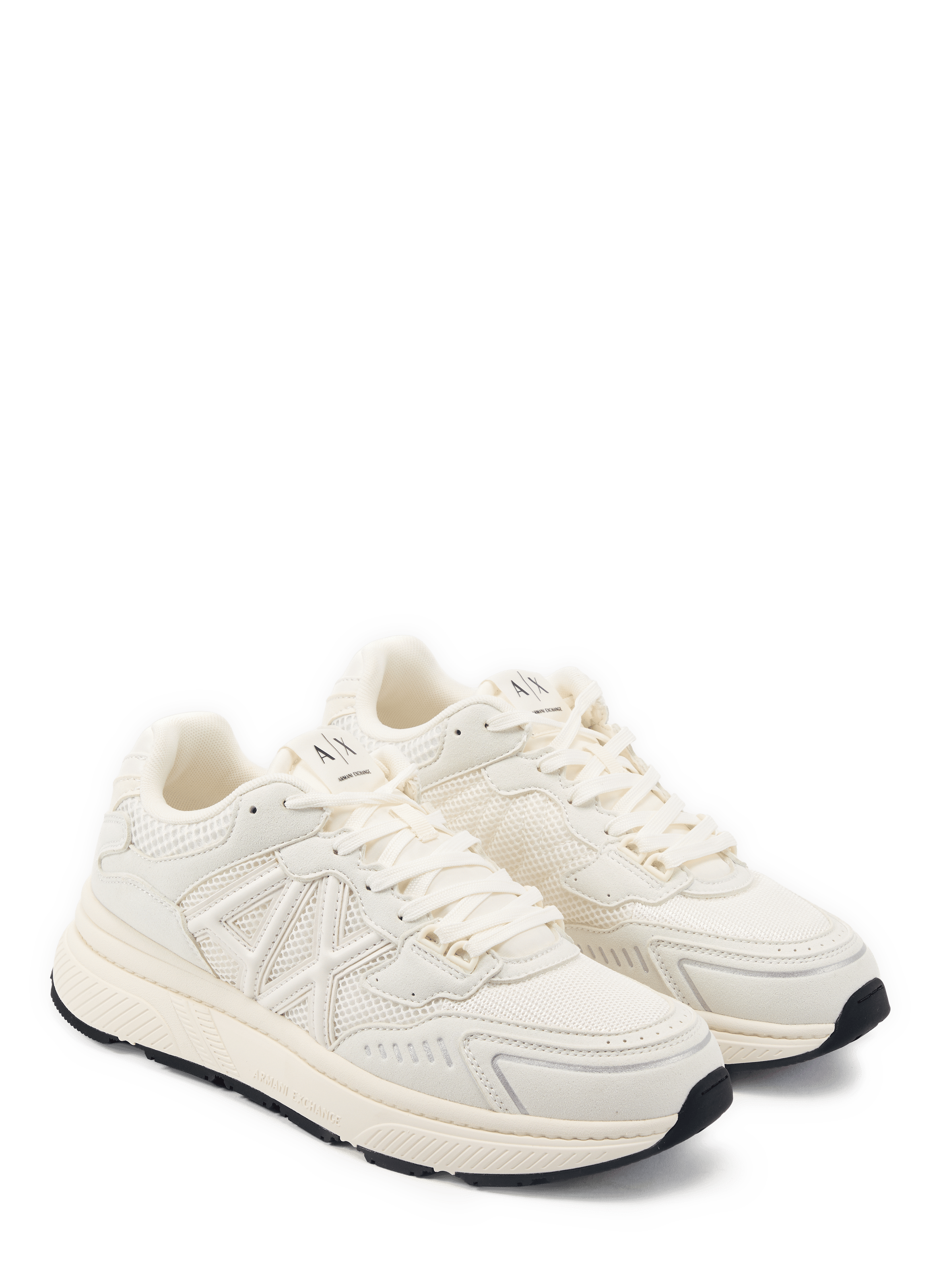 Baskets basses en tissu technique tissé ARMANI EXCHANGE Blanc